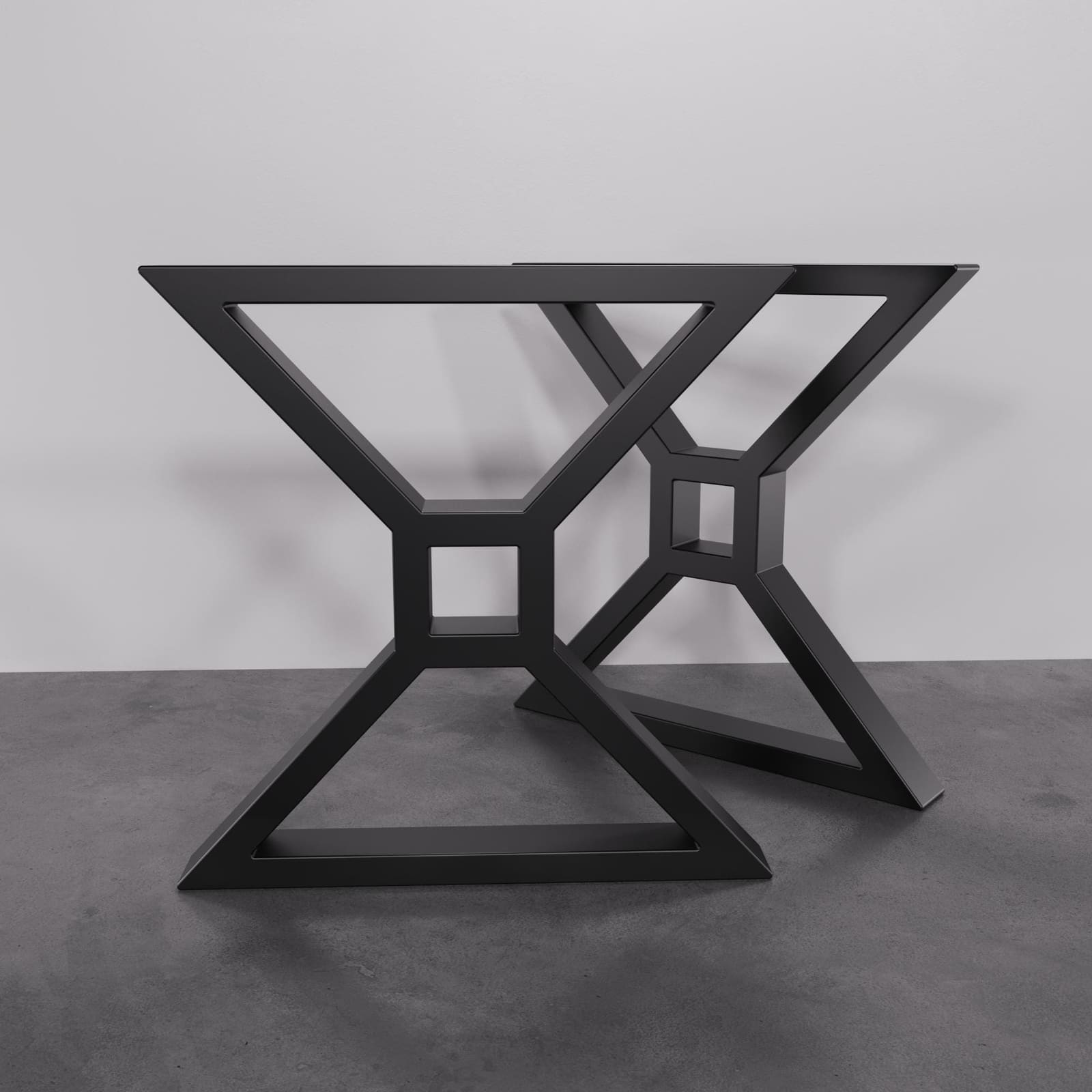 Bazë Tavoline Ngrënieje Në Formë X, 71 cm · Modeli 6 – punim artizanal çeliku nga AR-TI Atelier – foto 6