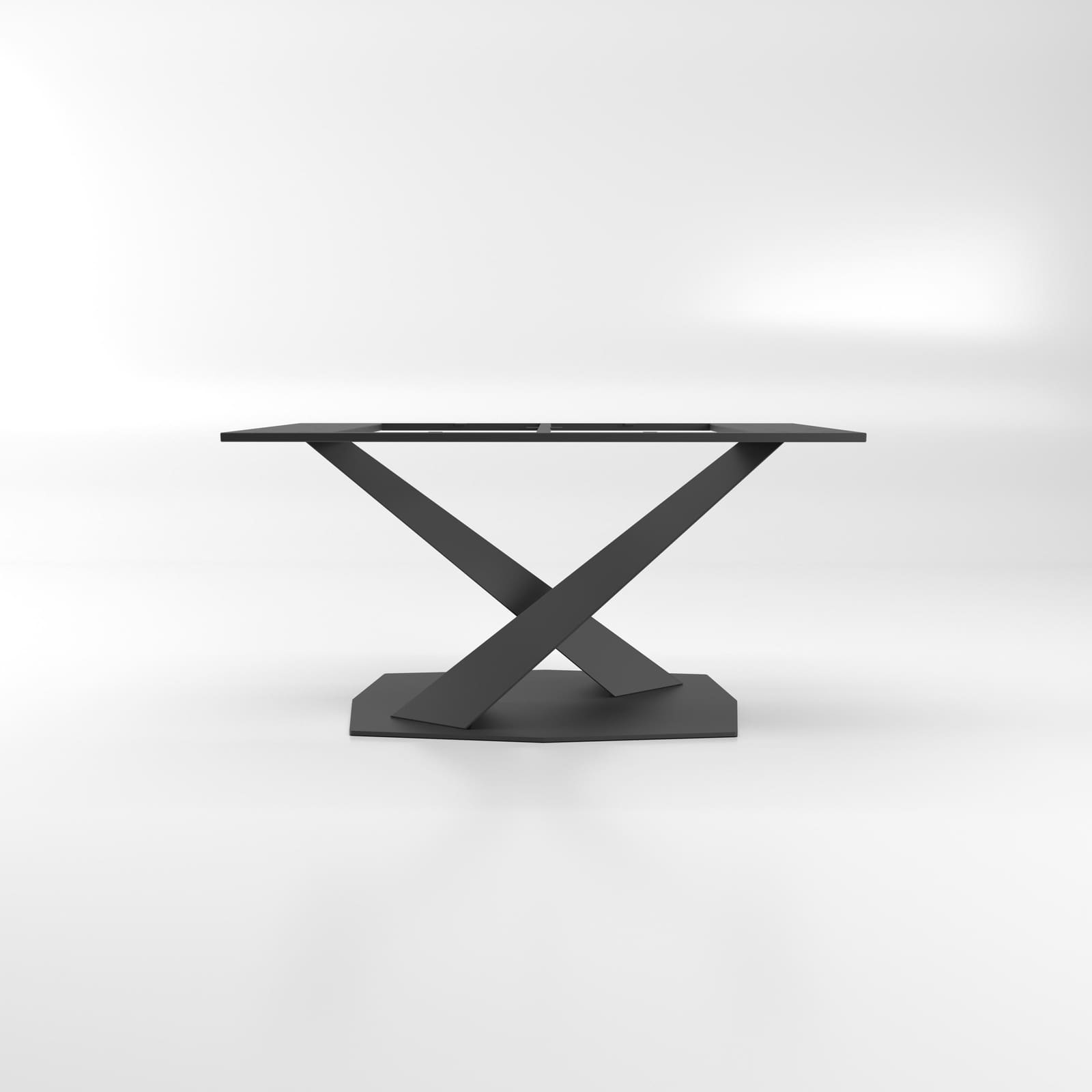 Bazë Tavoline Ngrënieje Në Formë X, 71 cm · Modeli 9 – punim artizanal çeliku nga AR-TI Atelier – foto 2