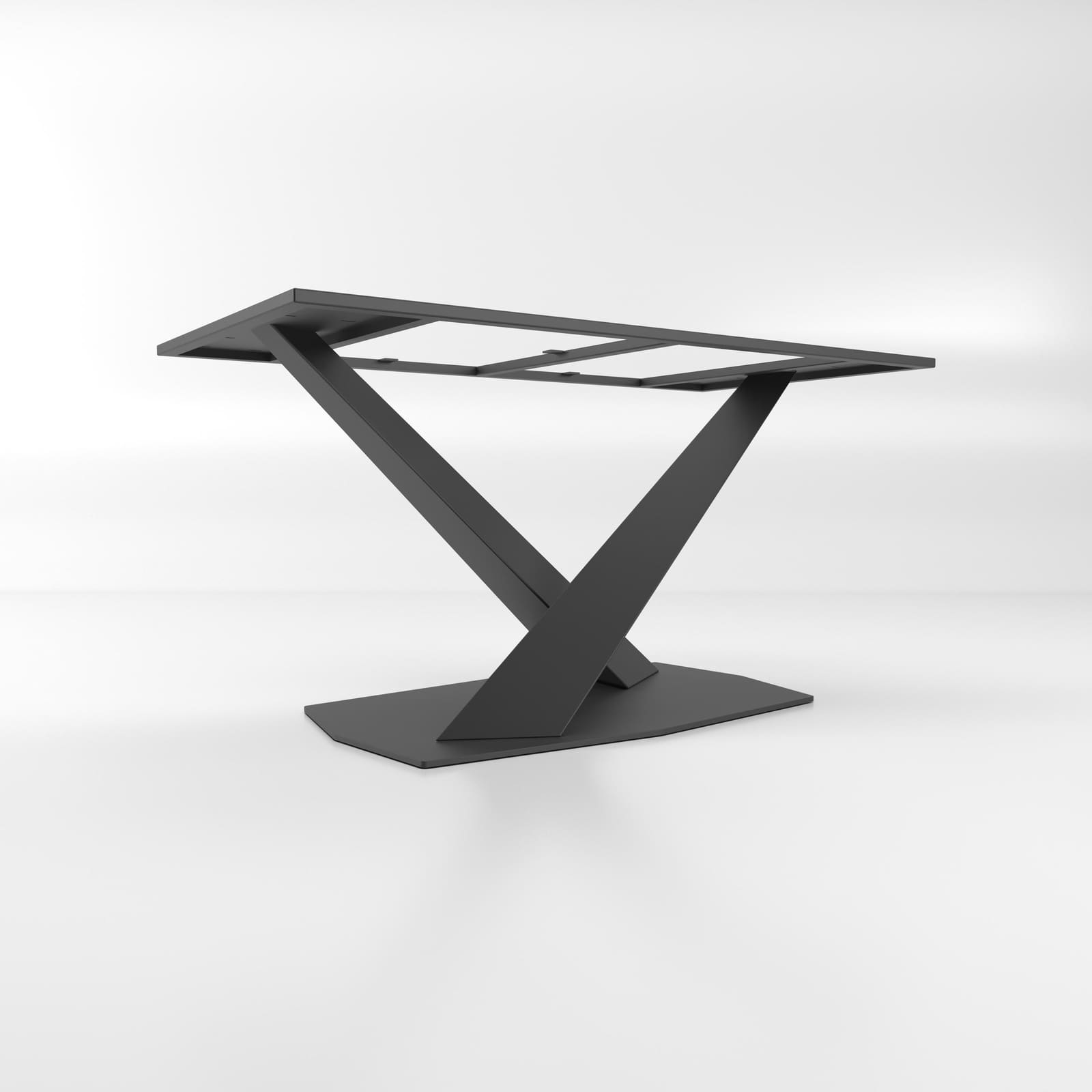 Bazë Tavoline Ngrënieje Në Formë X, 71 cm · Modeli 9 – punim artizanal çeliku nga AR-TI Atelier – foto 3