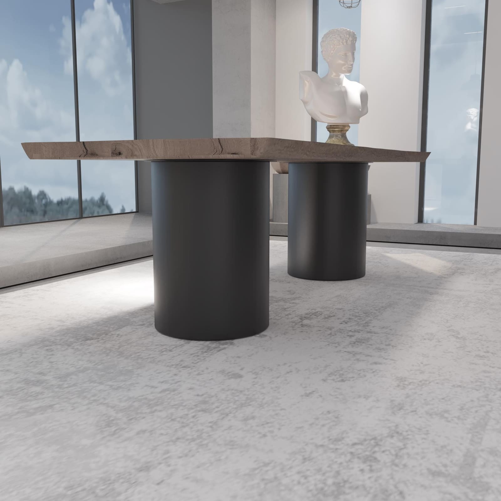 Bazë Tavoline Ngrënieje Piedestal, 71 cm · Modeli 5 – punim artizanal çeliku nga AR-TI Atelier – foto 3