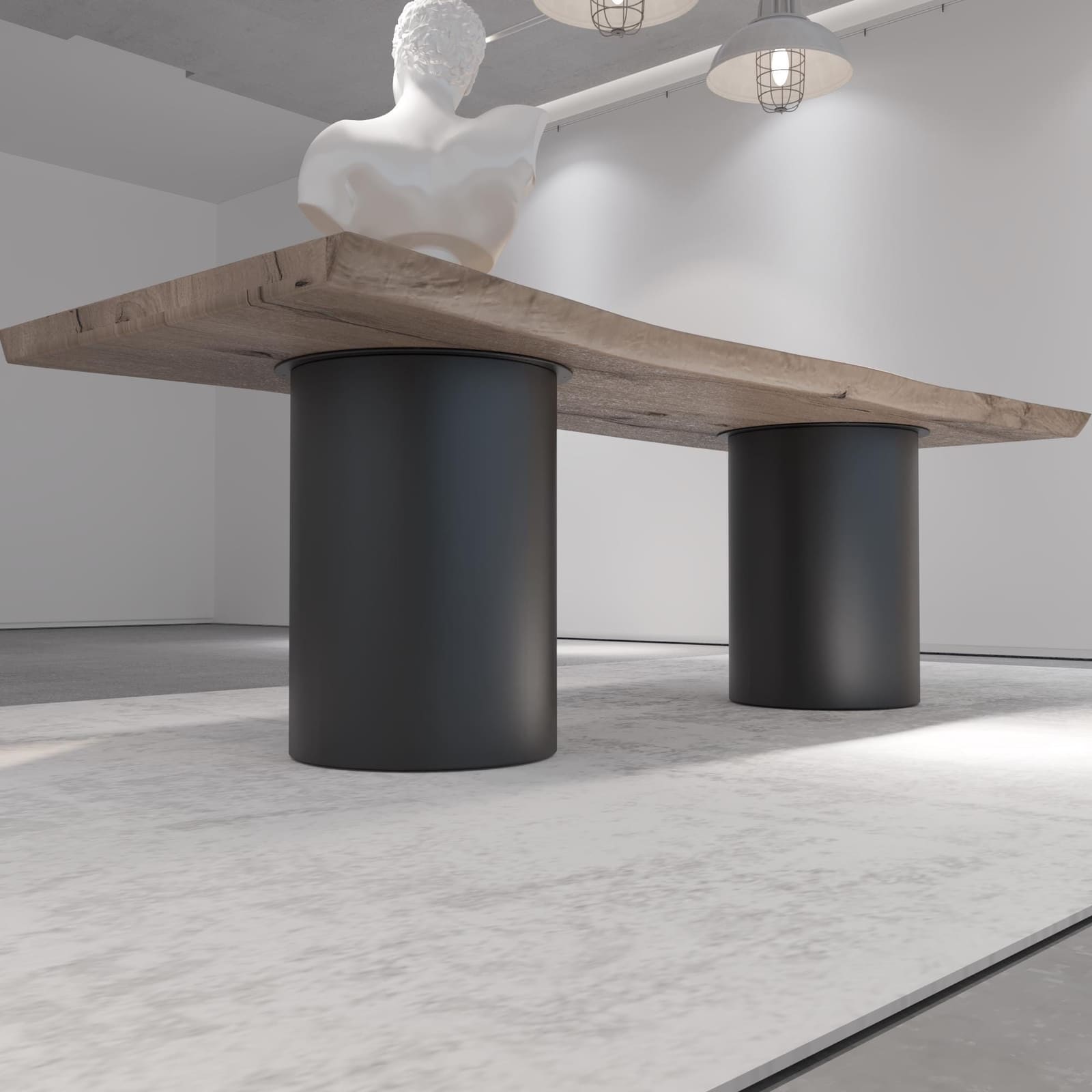 Bazë Tavoline Ngrënieje Piedestal, 71 cm · Modeli 5 – punim artizanal çeliku nga AR-TI Atelier – foto 6