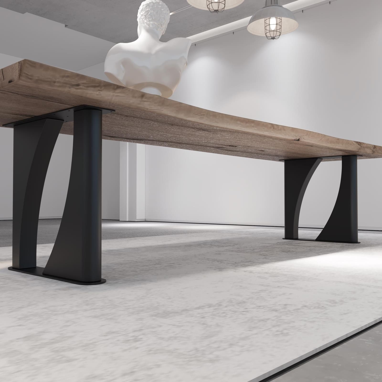 Bazë Tavoline Ngrënieje Piedestal, 71 cm · Modeli 6 – punim artizanal çeliku nga AR-TI Atelier – foto 2