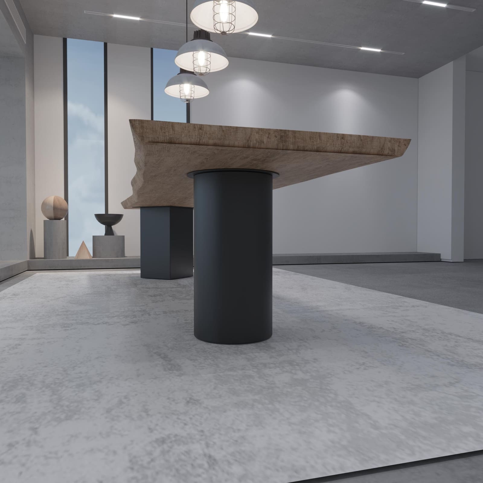 Bazë Tavoline Ngrënieje Piedestal, 71 cm – punim artizanal çeliku nga AR-TI Atelier – foto 4
