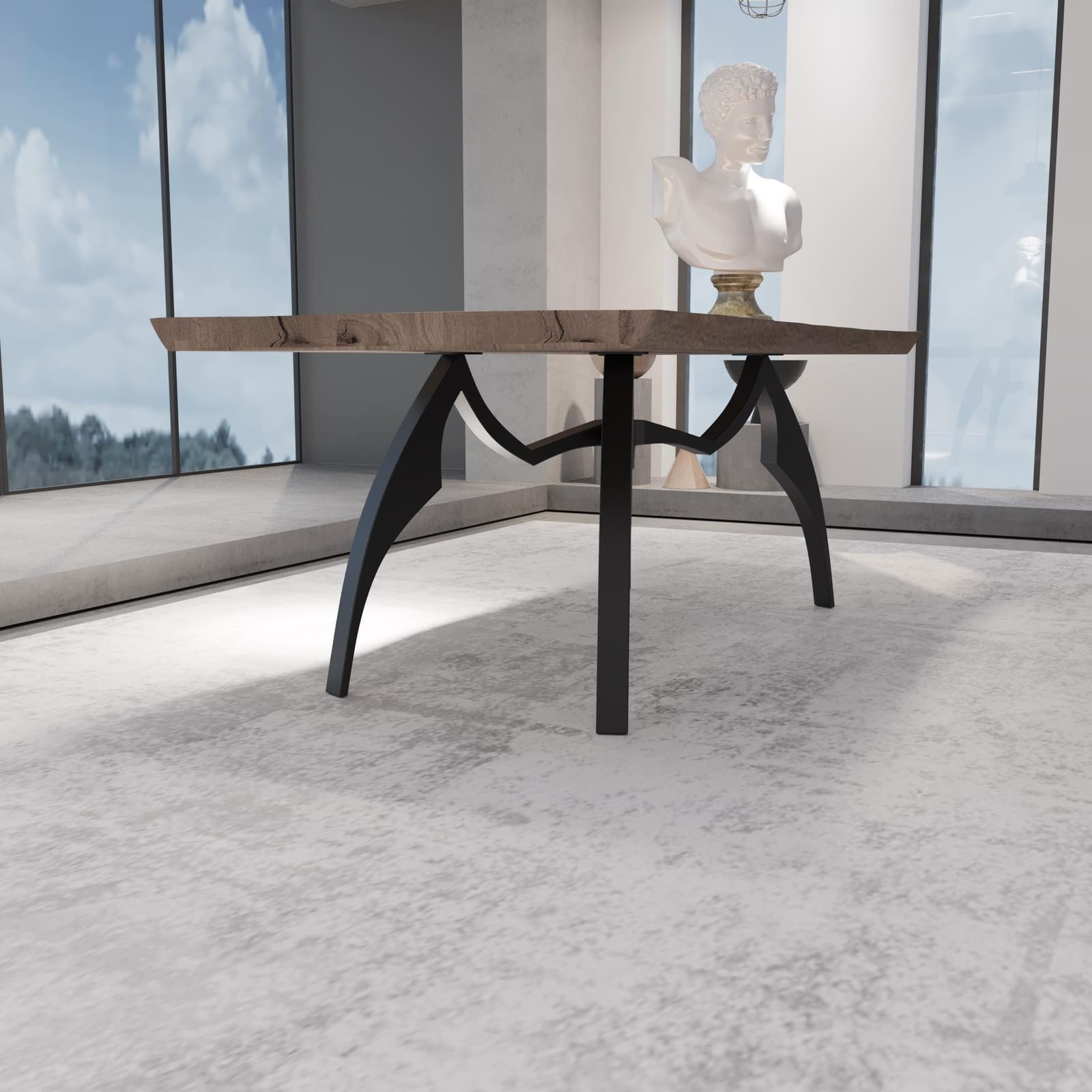 Bazë Tavoline Ngrënieje Spider, 71 cm · Modeli 10 – punim artizanal çeliku nga AR-TI Atelier – foto 4