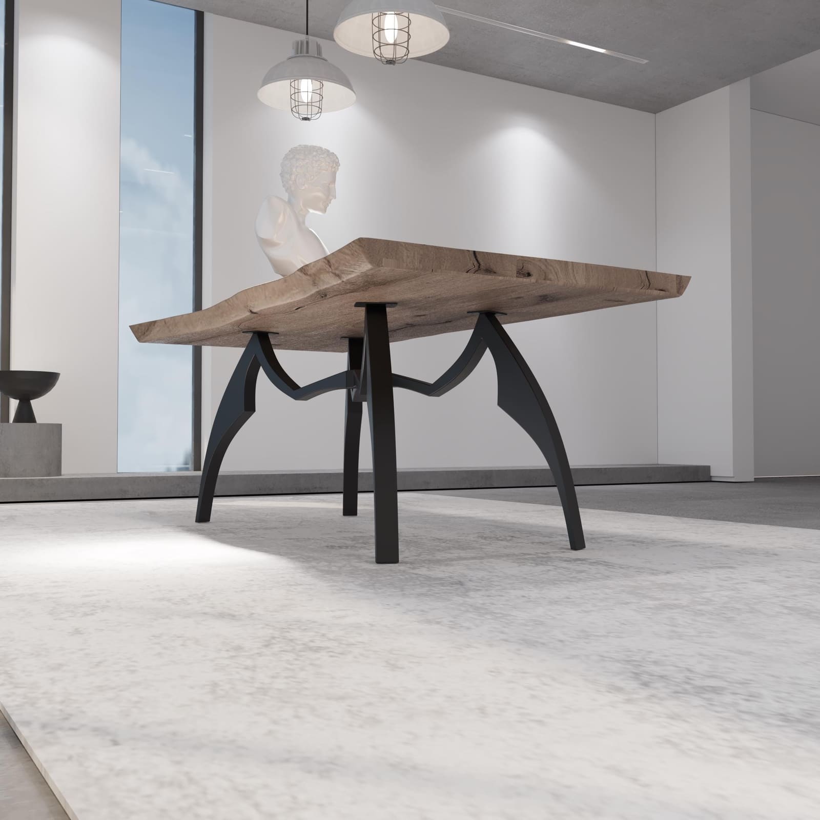 Bazë Tavoline Ngrënieje Spider, 71 cm · Modeli 10 – punim artizanal çeliku nga AR-TI Atelier – foto 5