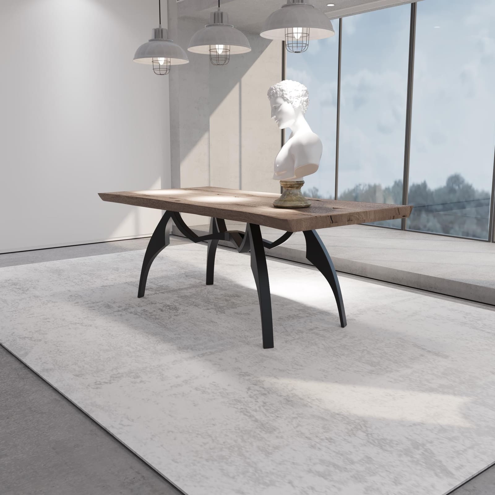 Bazë Tavoline Ngrënieje Spider, 71 cm · Modeli 10 – punim artizanal çeliku nga AR-TI Atelier – foto 6