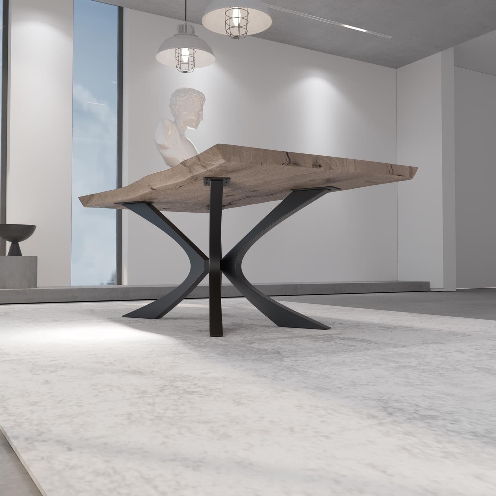 Bazë Tavoline Ngrënieje Spider, 71 cm · Modeli 12 – punim artizanal çeliku nga AR-TI Atelier – foto 5