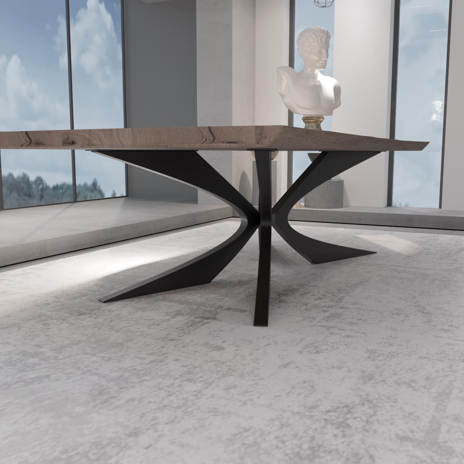 Bazë Tavoline Ngrënieje Spider, 71 cm · Modeli 13 – punim artizanal çeliku nga AR-TI Atelier – foto 3