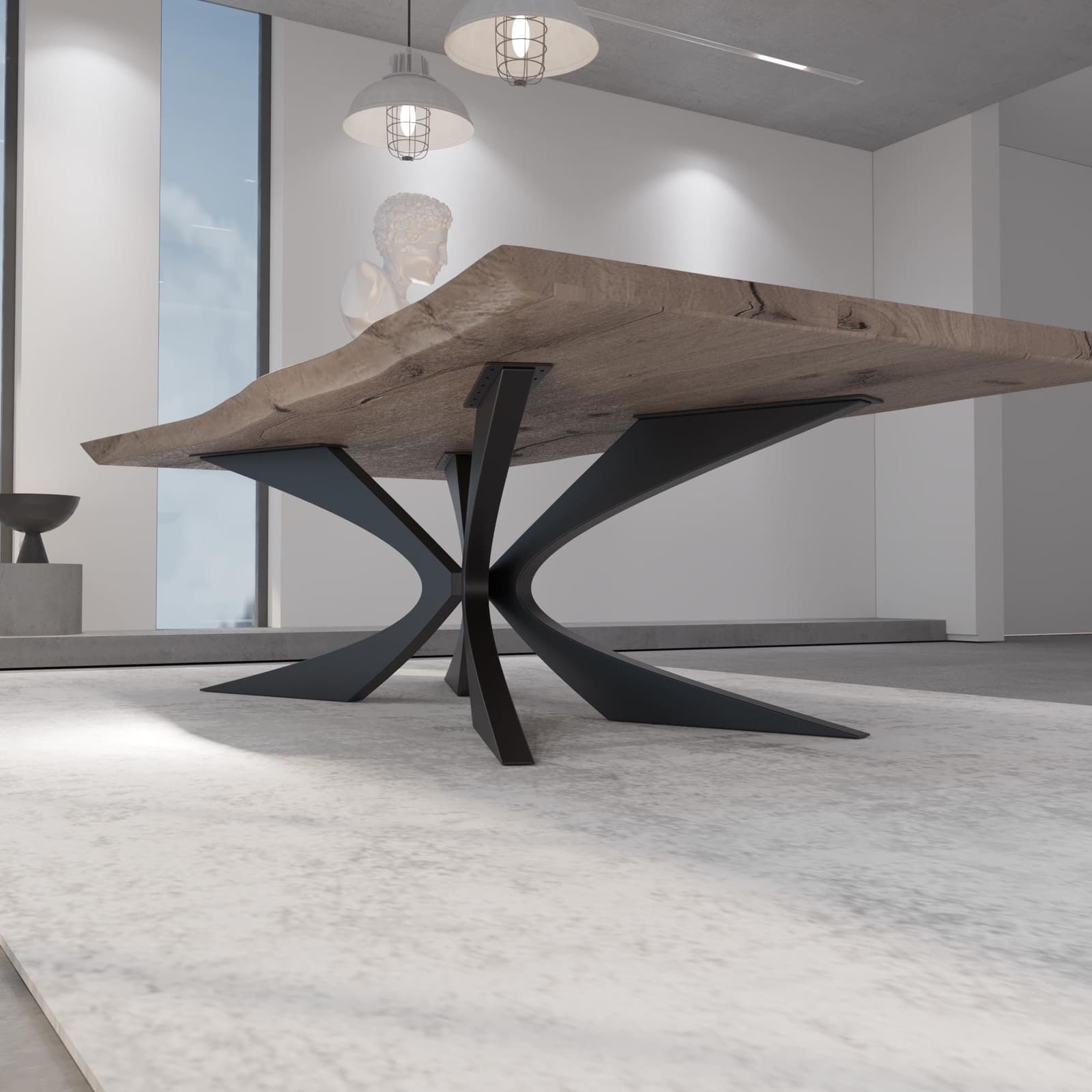 Bazë Tavoline Ngrënieje Spider, 71 cm · Modeli 13 – punim artizanal çeliku nga AR-TI Atelier – foto 4