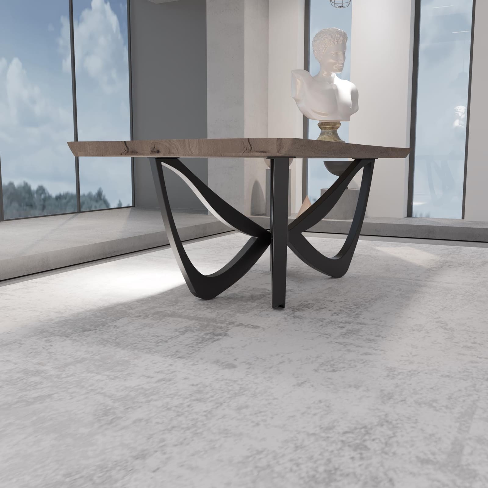 Bazë Tavoline Ngrënieje Spider, 71 cm · Modeli 2 – punim artizanal çeliku nga AR-TI Atelier – foto 4