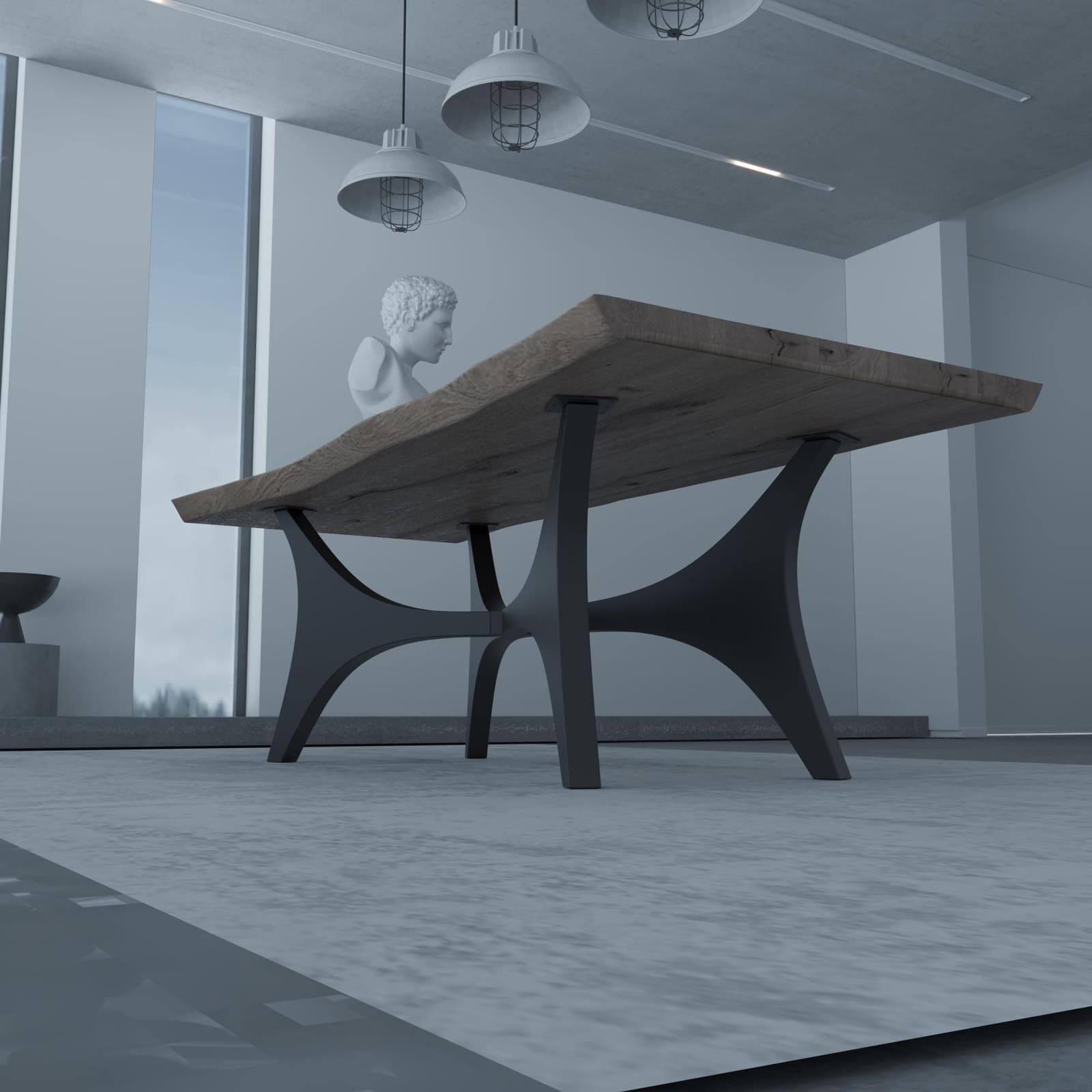 Bazë Tavoline Ngrënieje Spider, 71 cm · Modeli 3 – punim artizanal çeliku nga AR-TI Atelier – foto 3