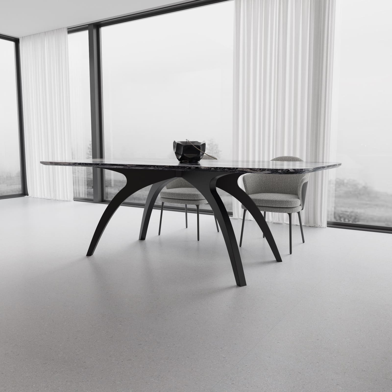 Bazë Tavoline Ngrënieje Spider, 71 cm · Modeli 4 – punim artizanal çeliku nga AR-TI Atelier – foto 1