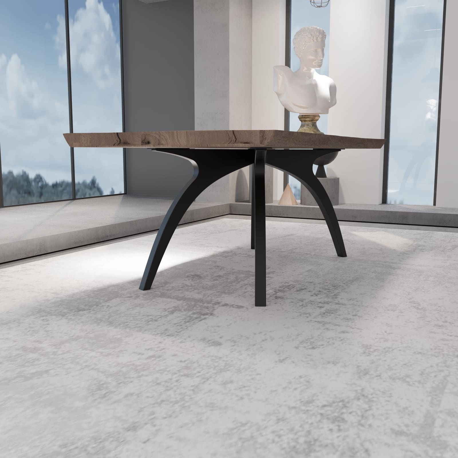 Bazë Tavoline Ngrënieje Spider, 71 cm · Modeli 4 – punim artizanal çeliku nga AR-TI Atelier – foto 4