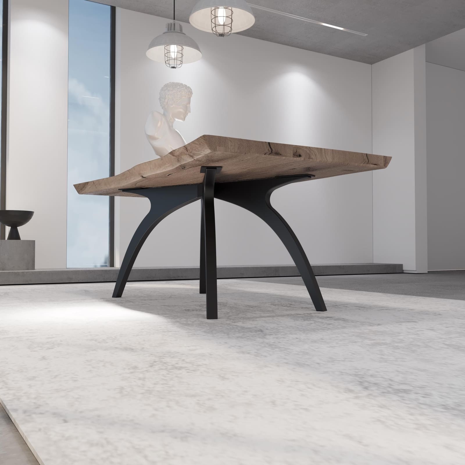 Bazë Tavoline Ngrënieje Spider, 71 cm · Modeli 4 – punim artizanal çeliku nga AR-TI Atelier – foto 5