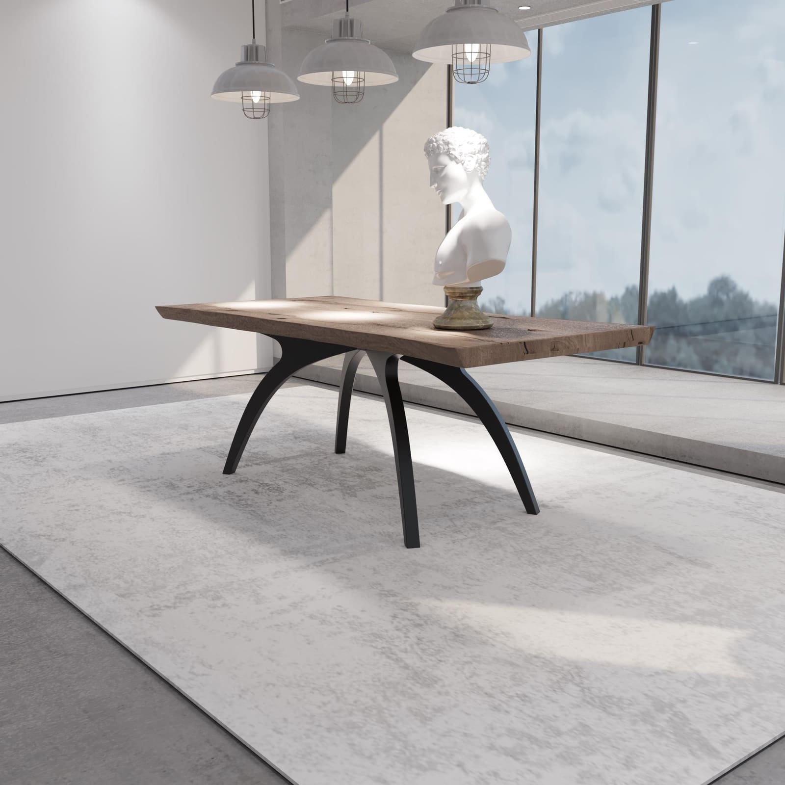 Bazë Tavoline Ngrënieje Spider, 71 cm · Modeli 4 – punim artizanal çeliku nga AR-TI Atelier – foto 6