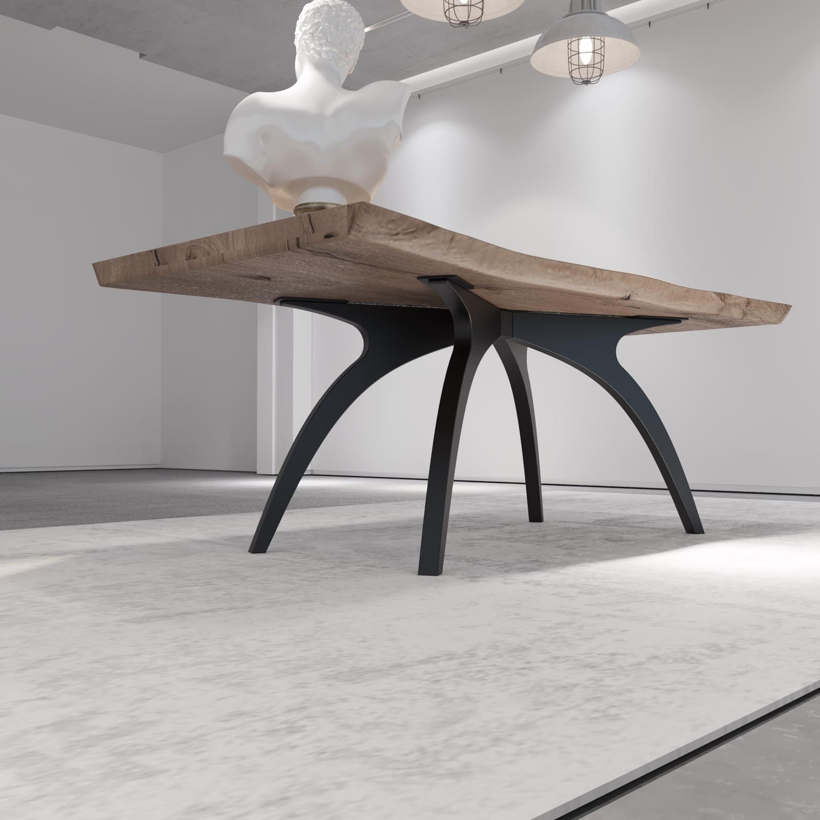 Bazë Tavoline Ngrënieje Spider, 71 cm · Modeli 4 – punim artizanal çeliku nga AR-TI Atelier – foto 7