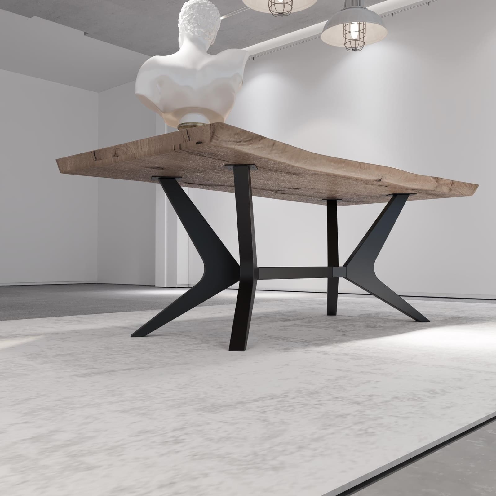 Bazë Tavoline Ngrënieje Spider, 71 cm · Modeli 5 – punim artizanal çeliku nga AR-TI Atelier – foto 4