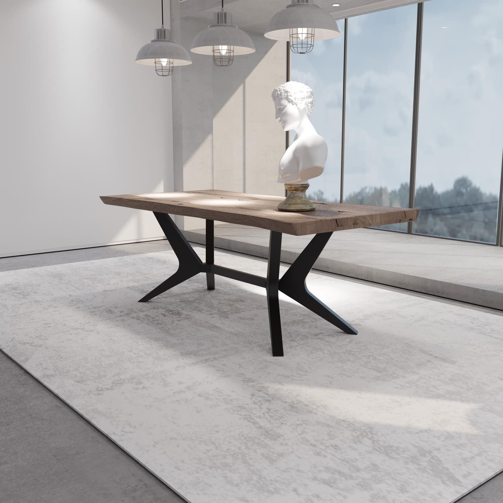 Bazë Tavoline Ngrënieje Spider, 71 cm · Modeli 5 – punim artizanal çeliku nga AR-TI Atelier – foto 5