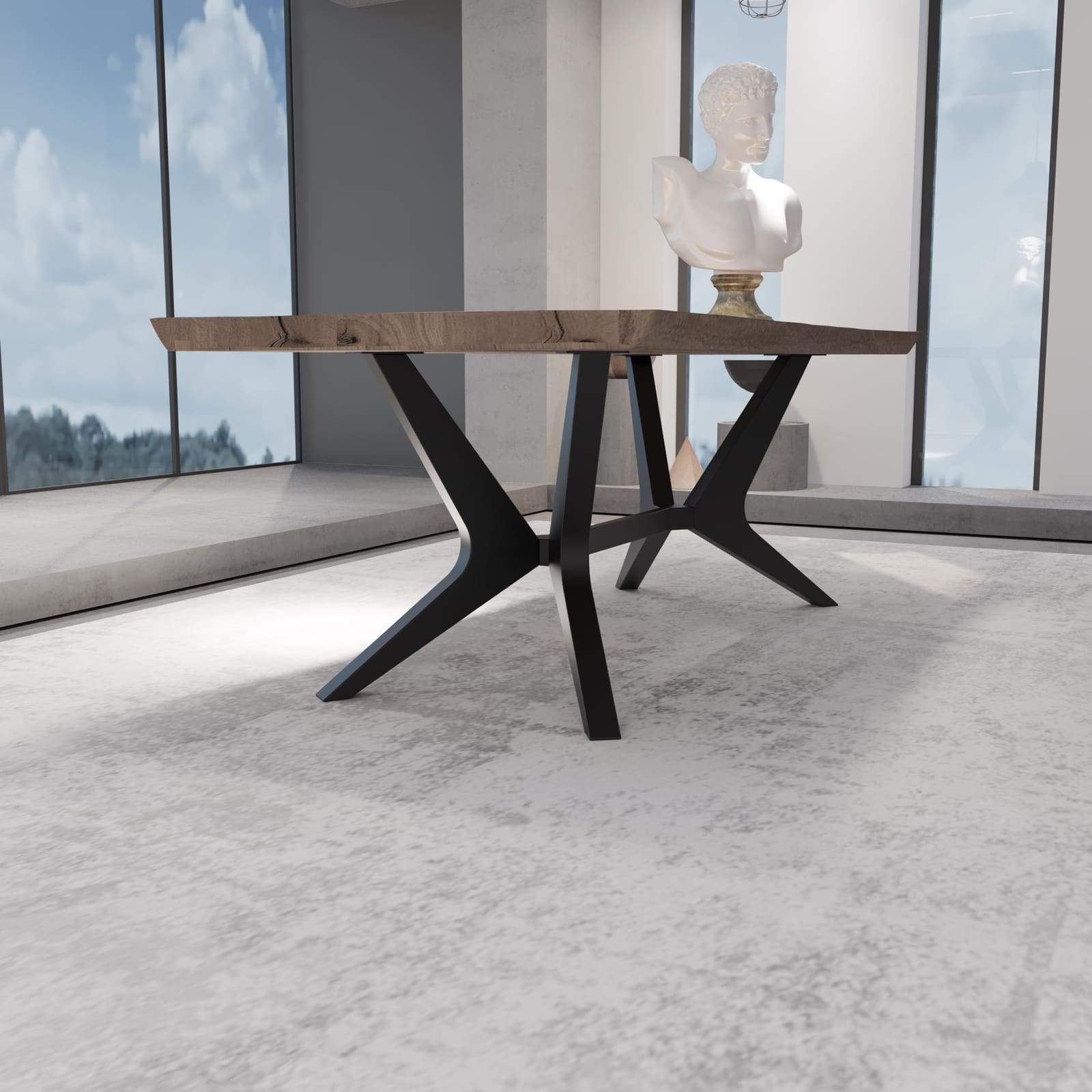 Bazë Tavoline Ngrënieje Spider, 71 cm · Modeli 5 – punim artizanal çeliku nga AR-TI Atelier – foto 6