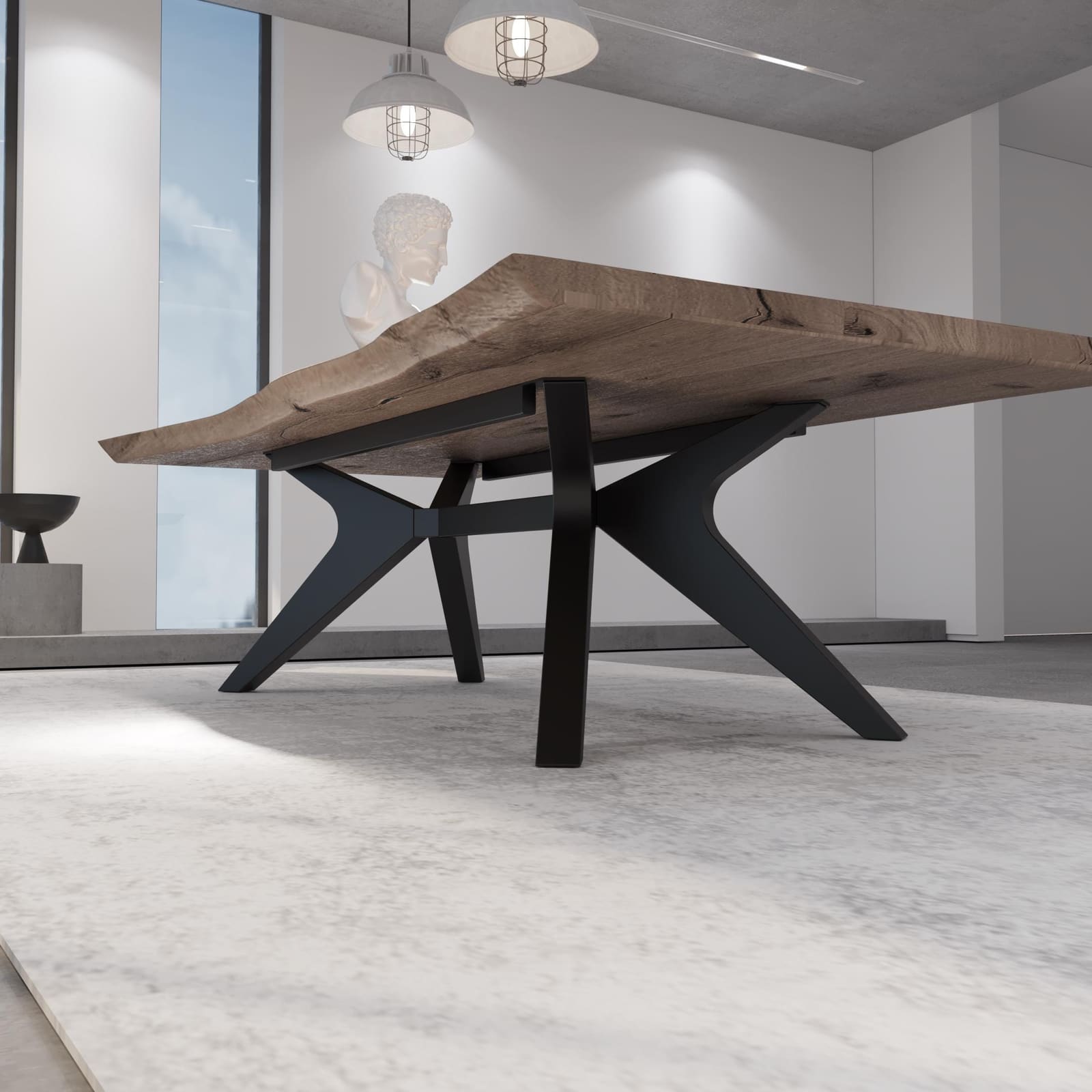 Bazë Tavoline Ngrënieje Spider, 71 cm · Modeli 6 – punim artizanal çeliku nga AR-TI Atelier – foto 4