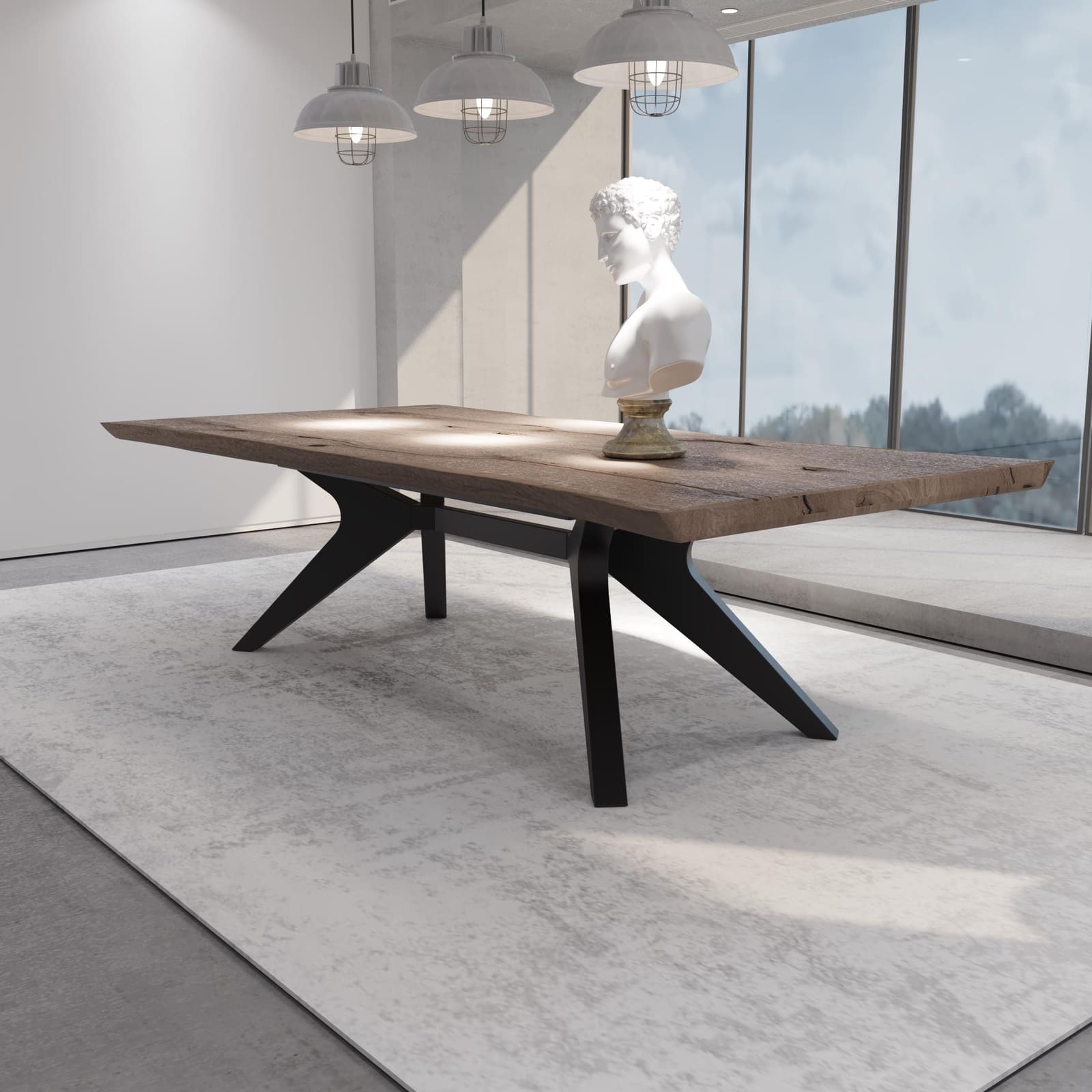 Bazë Tavoline Ngrënieje Spider, 71 cm · Modeli 6 – punim artizanal çeliku nga AR-TI Atelier – foto 5
