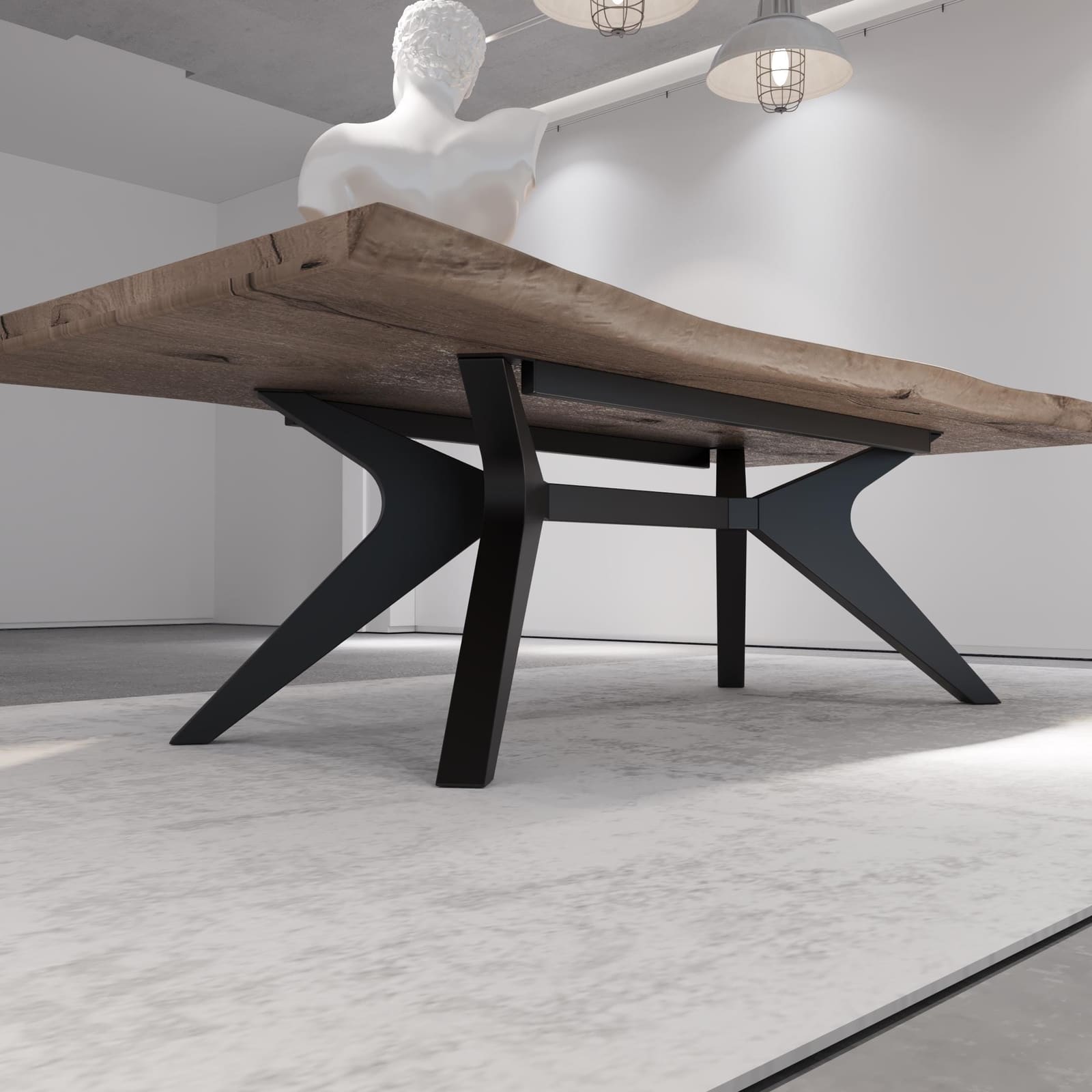 Bazë Tavoline Ngrënieje Spider, 71 cm · Modeli 6 – punim artizanal çeliku nga AR-TI Atelier – foto 6