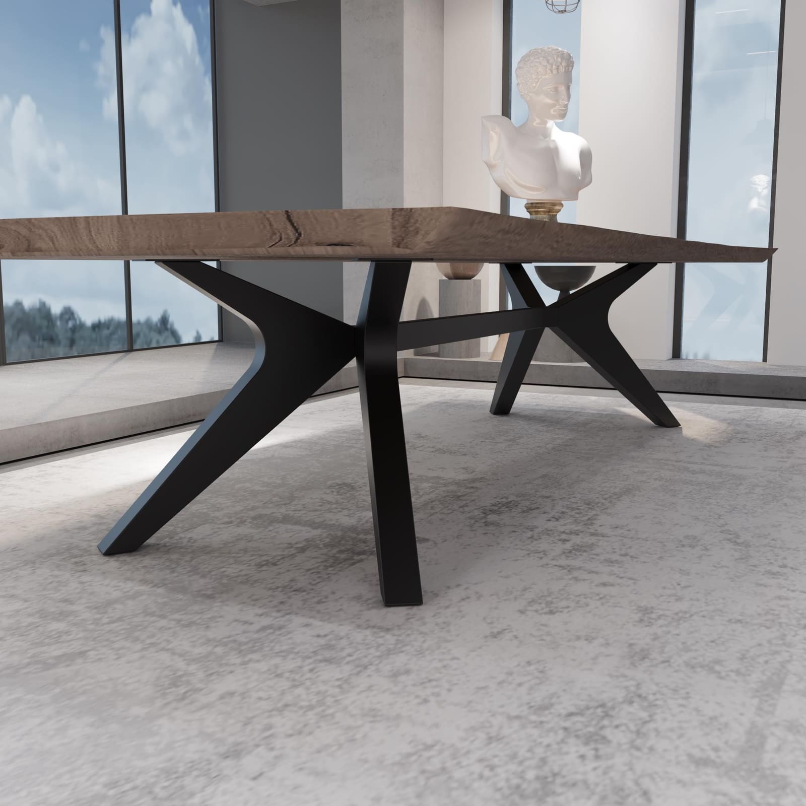 Bazë Tavoline Ngrënieje Spider, 71 cm · Modeli 7 – punim artizanal çeliku nga AR-TI Atelier – foto 5
