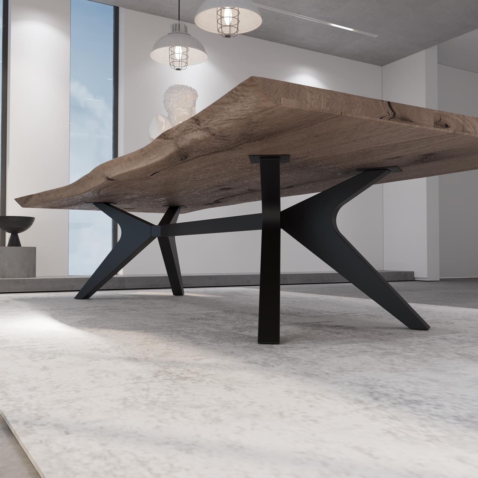 Bazë Tavoline Ngrënieje Spider, 71 cm · Modeli 7 – punim artizanal çeliku nga AR-TI Atelier – foto 6