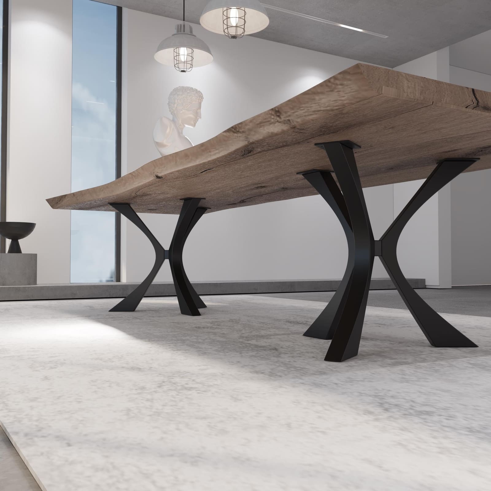 Bazë Tavoline Ngrënieje Spider, 71 cm · Modeli 8 – punim artizanal çeliku nga AR-TI Atelier – foto 5