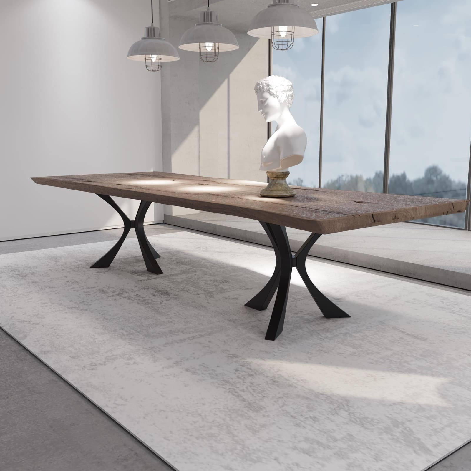 Bazë Tavoline Ngrënieje Spider, 71 cm · Modeli 8 – punim artizanal çeliku nga AR-TI Atelier – foto 6