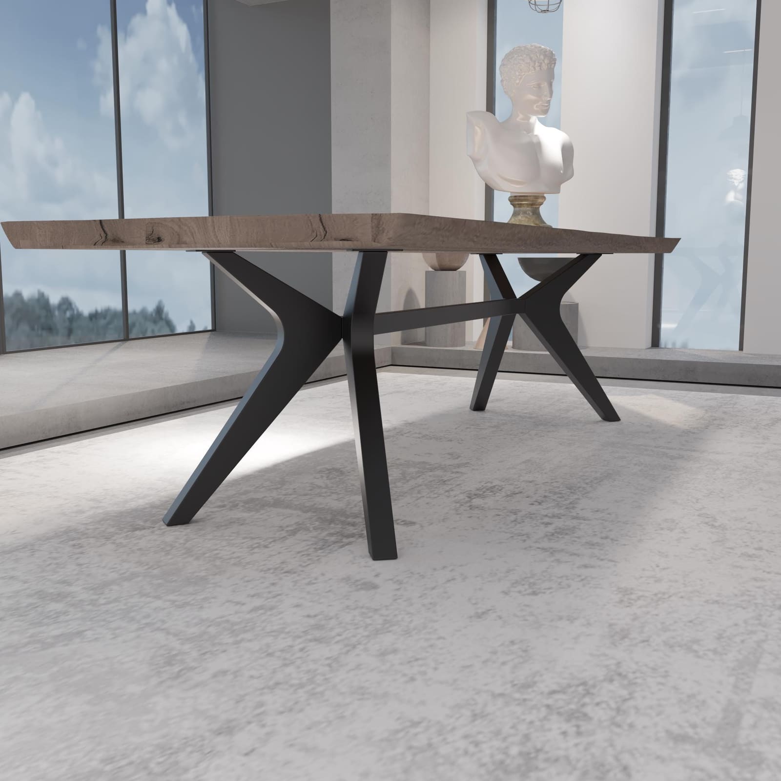 Bazë Tavoline Ngrënieje Spider, 71 cm · Modeli 9 – punim artizanal çeliku nga AR-TI Atelier – foto 4