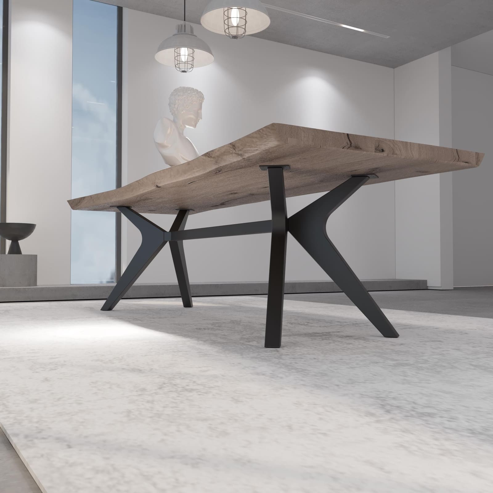Bazë Tavoline Ngrënieje Spider, 71 cm · Modeli 9 – punim artizanal çeliku nga AR-TI Atelier – foto 5