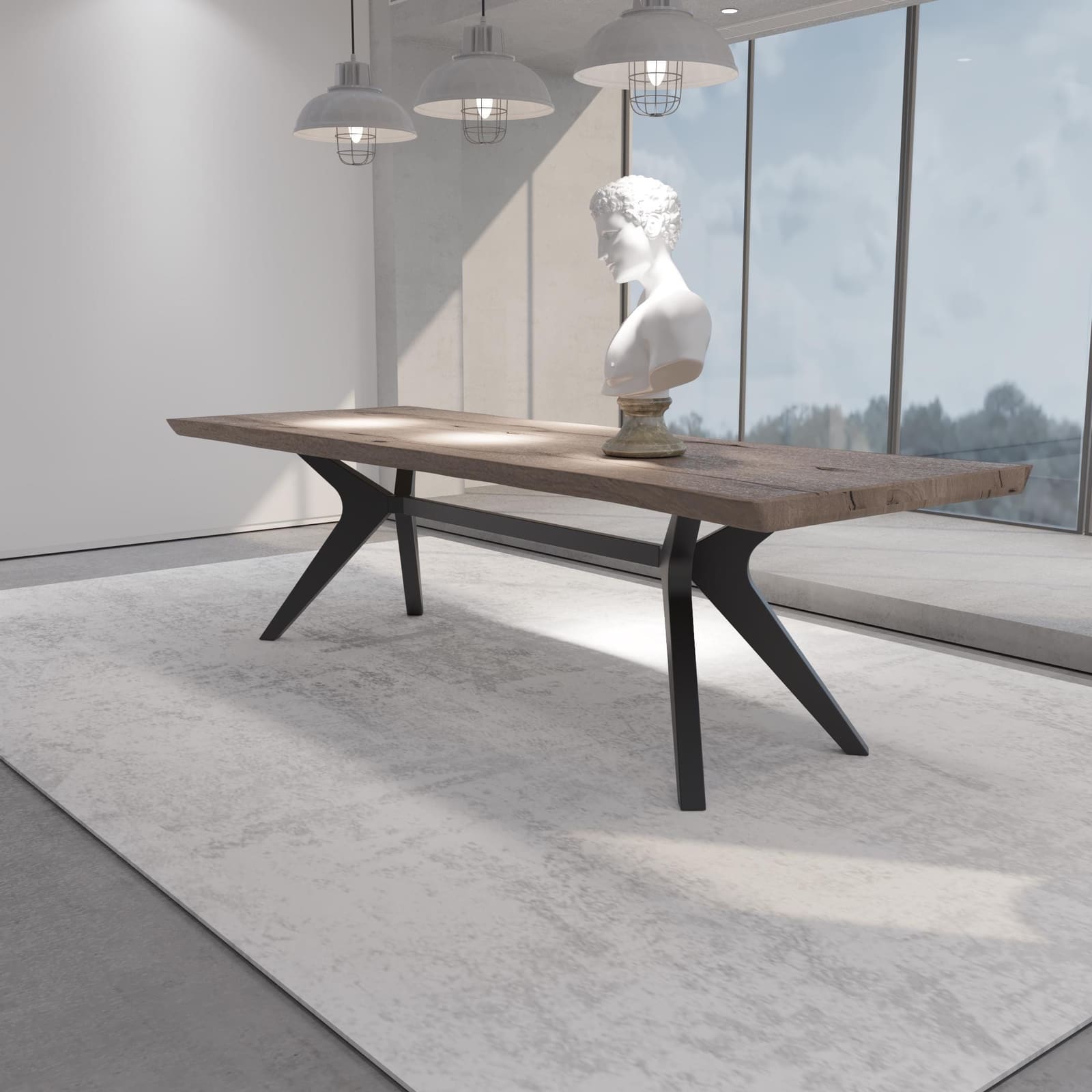 Bazë Tavoline Ngrënieje Spider, 71 cm · Modeli 9 – punim artizanal çeliku nga AR-TI Atelier – foto 6