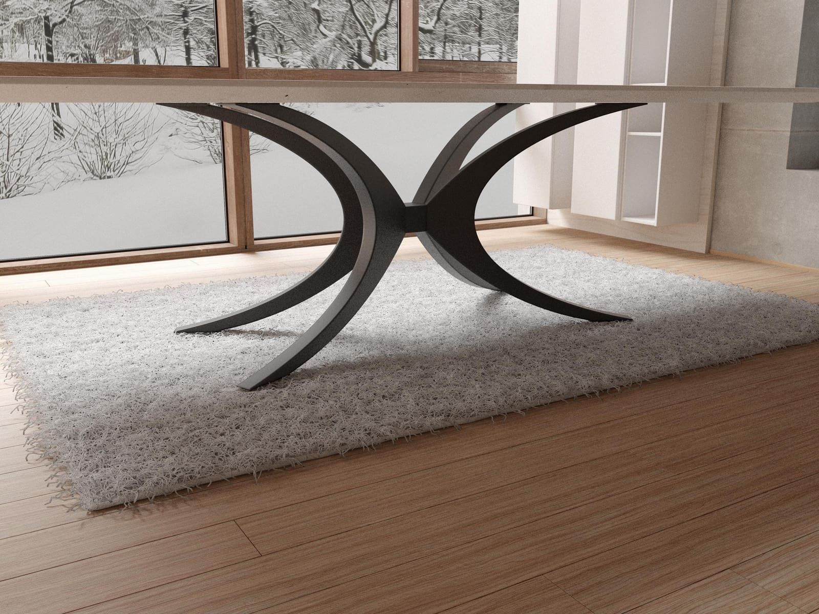 Bazë Tavoline Ngrënieje Spider · Modeli 4 – punim artizanal çeliku nga AR-TI Atelier – foto 8