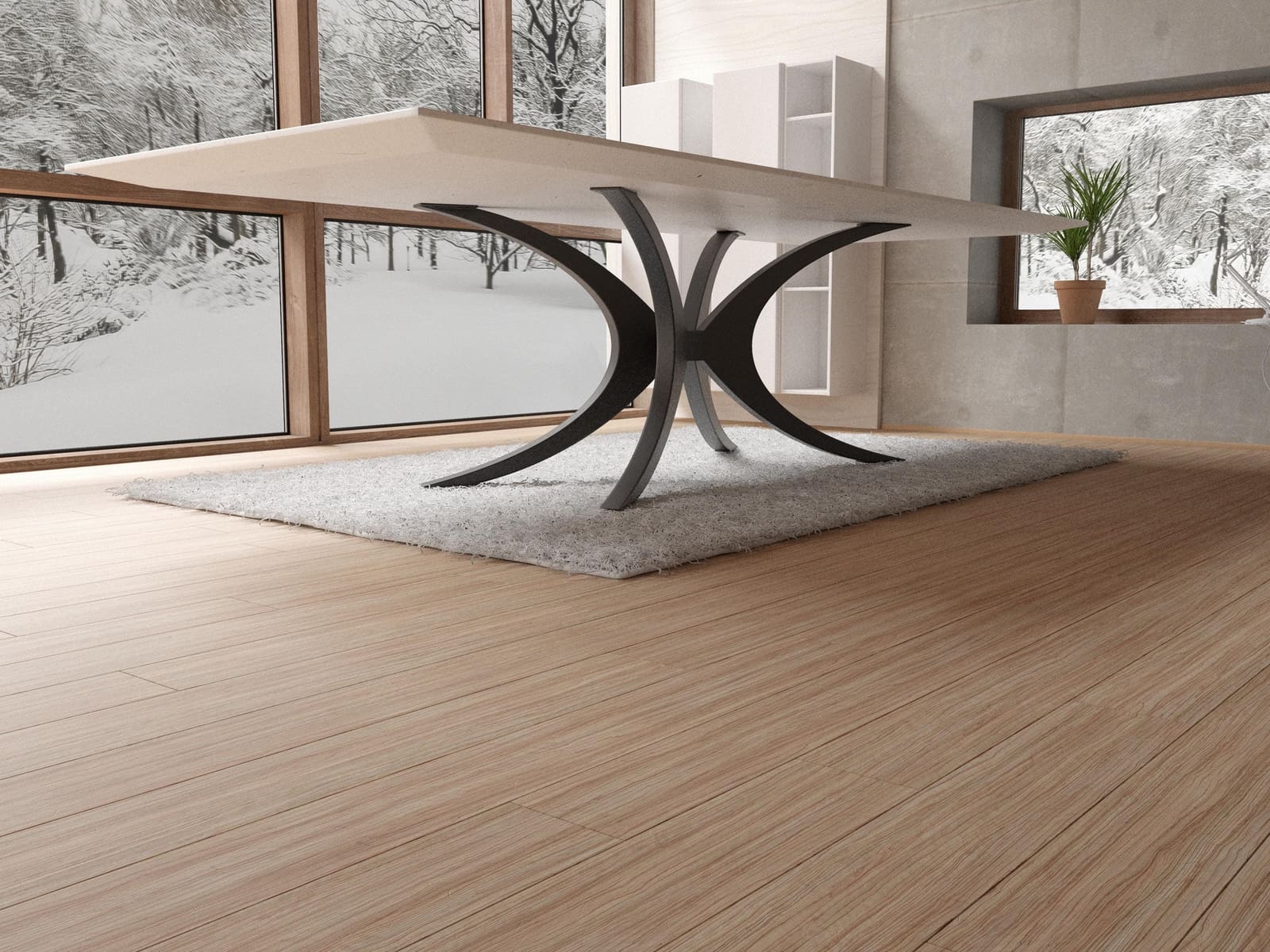Bazë Tavoline Ngrënieje Spider · Modeli 4 – punim artizanal çeliku nga AR-TI Atelier – foto 10