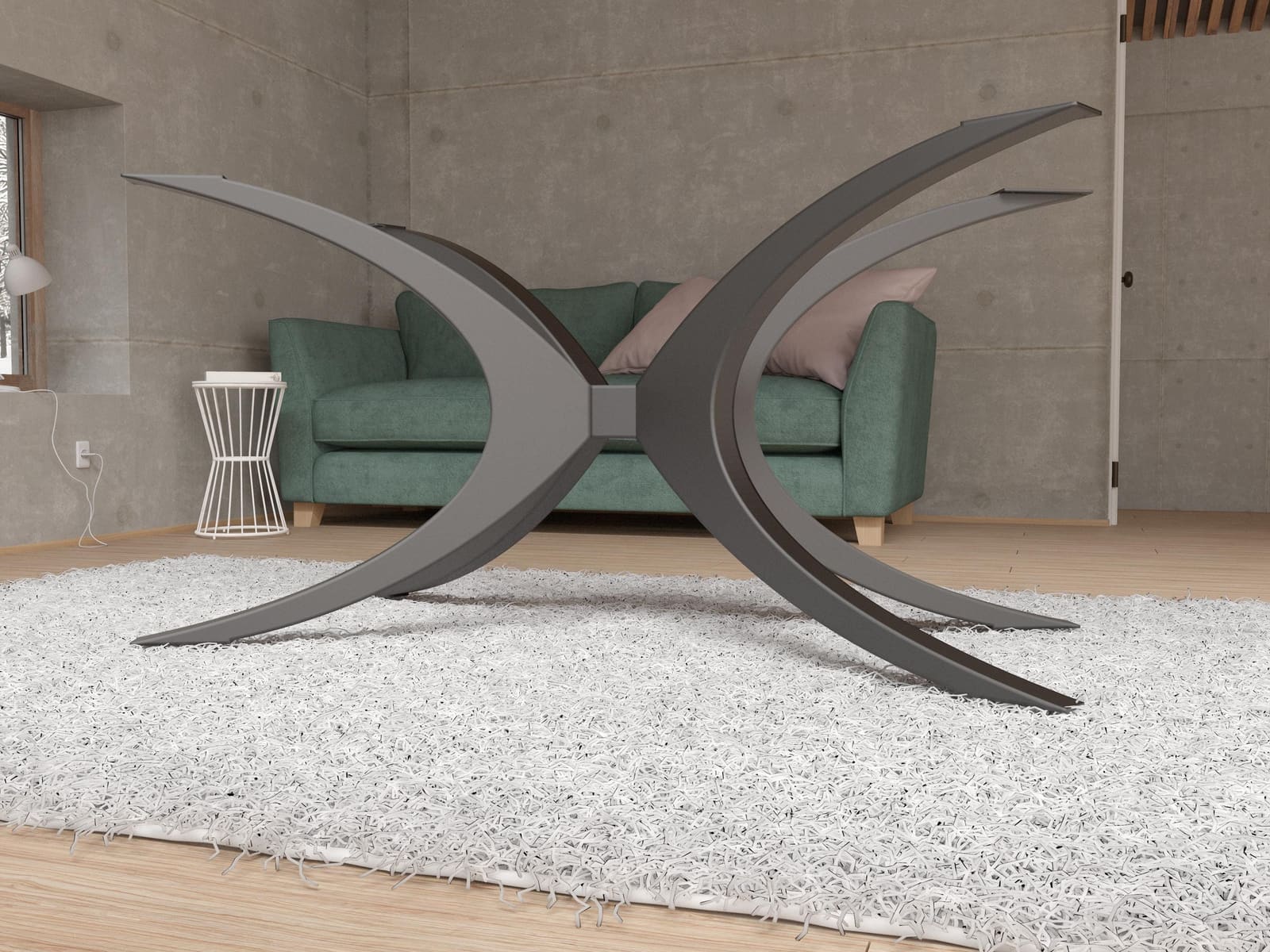Bazë Tavoline Ngrënieje Spider · Modeli 4 – punim artizanal çeliku nga AR-TI Atelier – foto 13