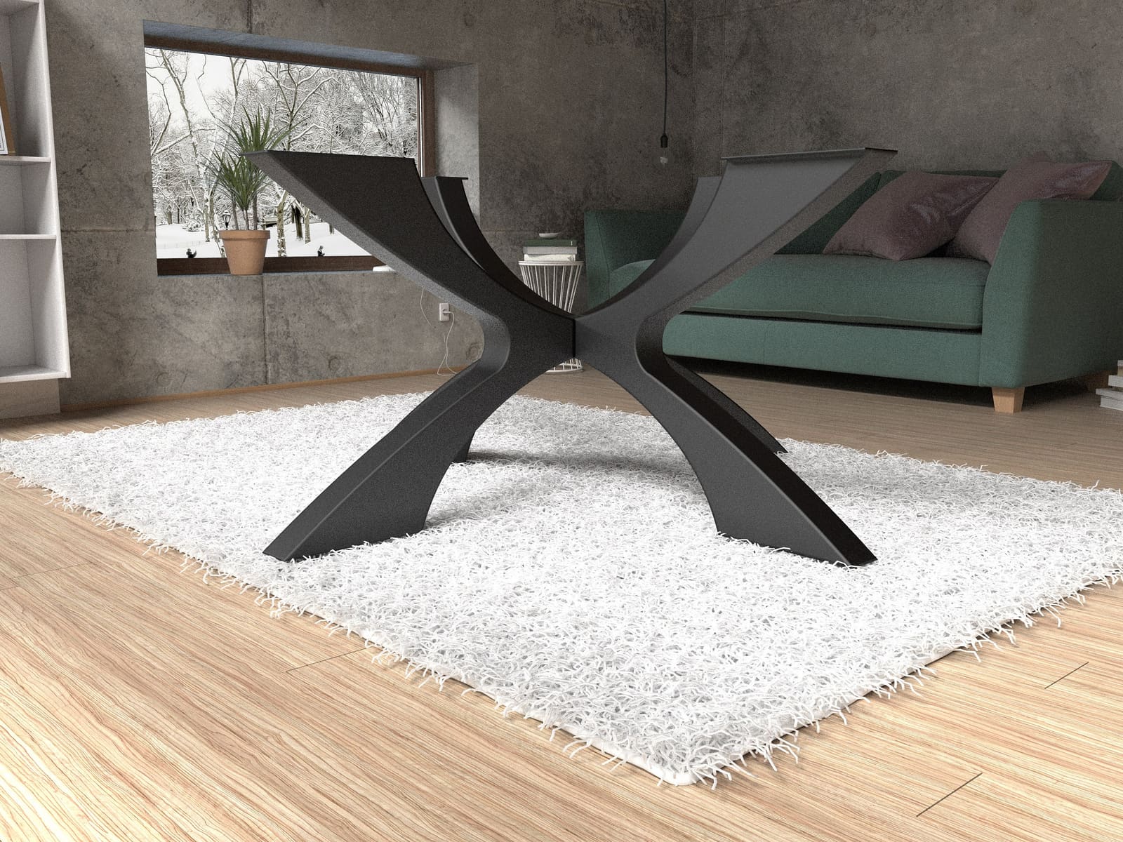 Bazë Tavoline Ngrënieje Spider · Modeli 5 – punim artizanal çeliku nga AR-TI Atelier – foto 5