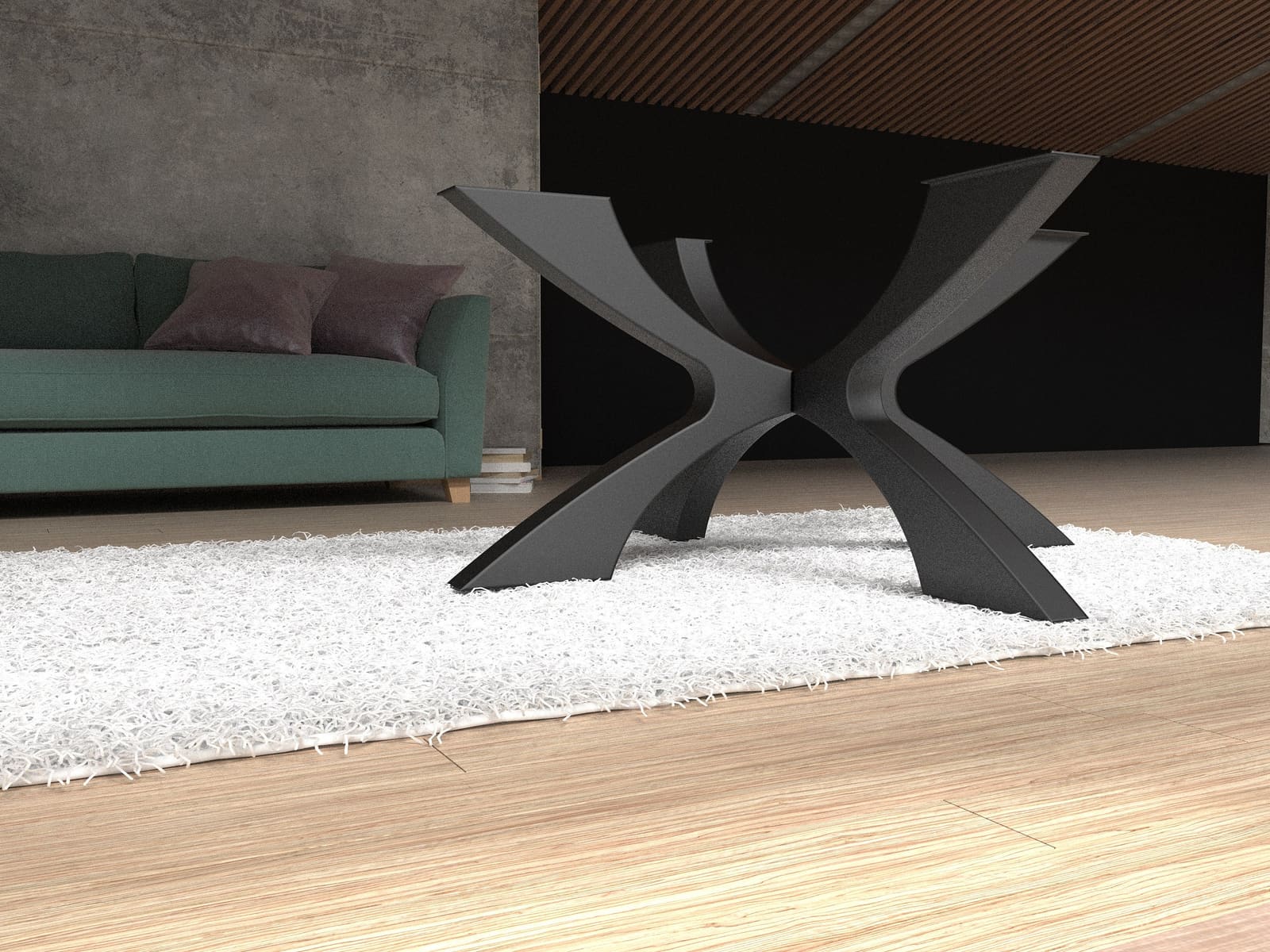 Bazë Tavoline Ngrënieje Spider · Modeli 5 – punim artizanal çeliku nga AR-TI Atelier – foto 6