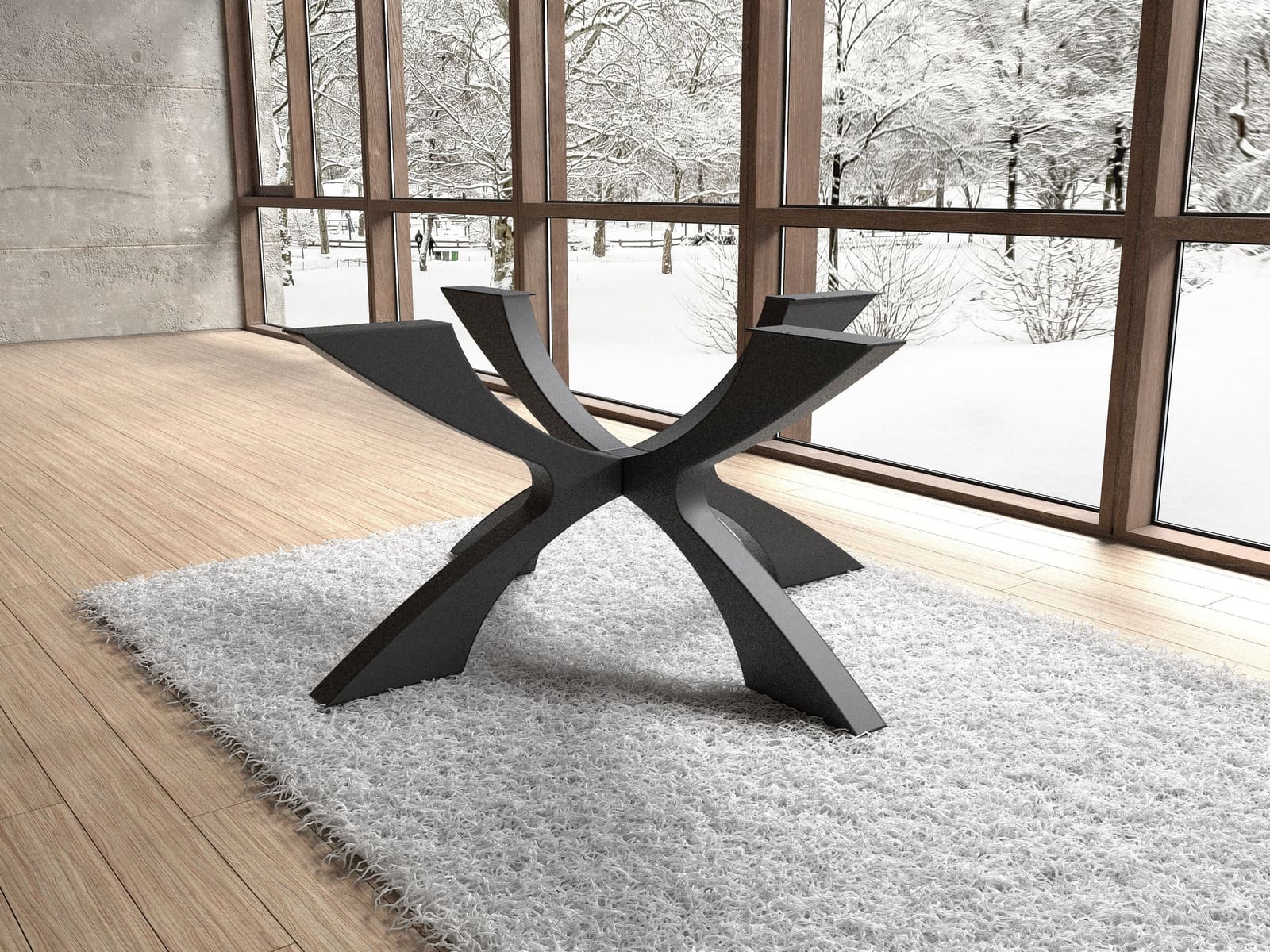 Bazë Tavoline Ngrënieje Spider · Modeli 5 – punim artizanal çeliku nga AR-TI Atelier – foto 7