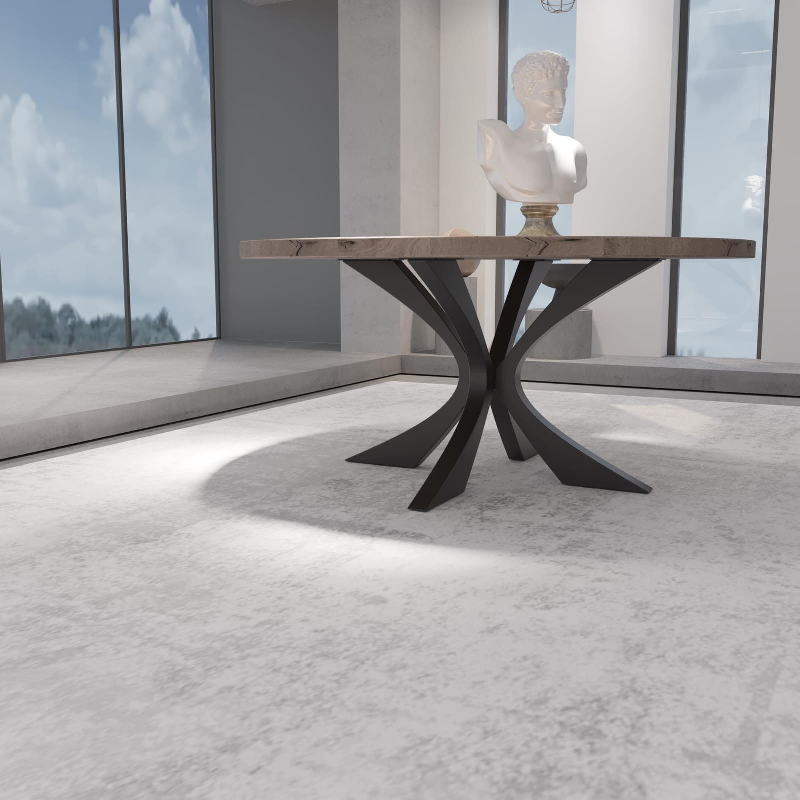 Bazë Tavoline Ngrënieje Spider · Modeli 6 – punim artizanal çeliku nga AR-TI Atelier – foto 4
