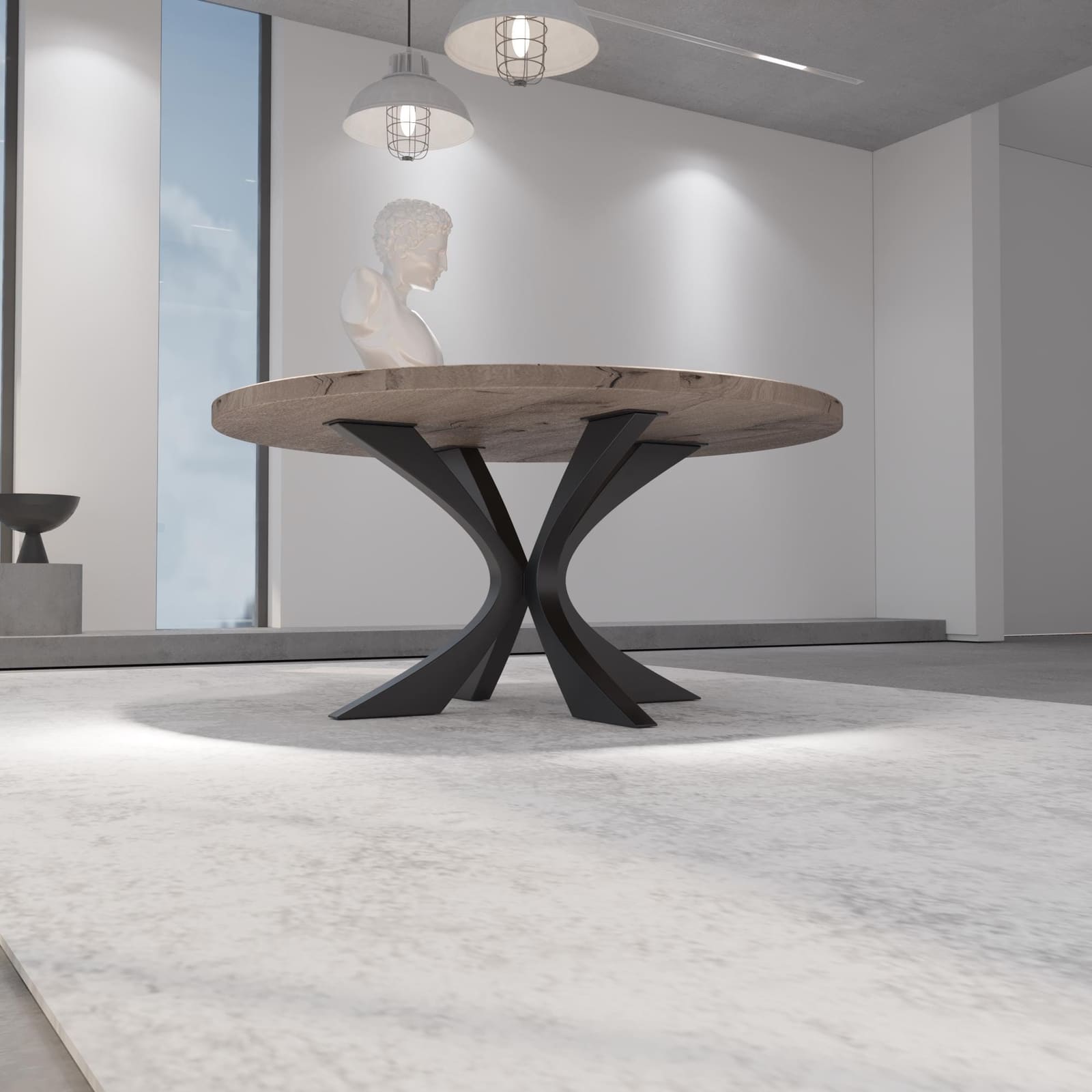 Bazë Tavoline Ngrënieje Spider · Modeli 6 – punim artizanal çeliku nga AR-TI Atelier – foto 5