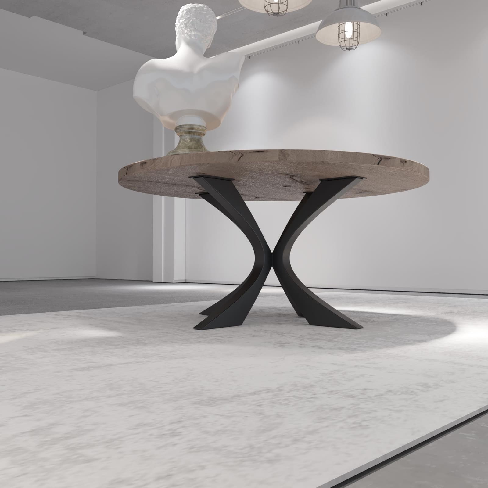 Bazë Tavoline Ngrënieje Spider · Modeli 6 – punim artizanal çeliku nga AR-TI Atelier – foto 6