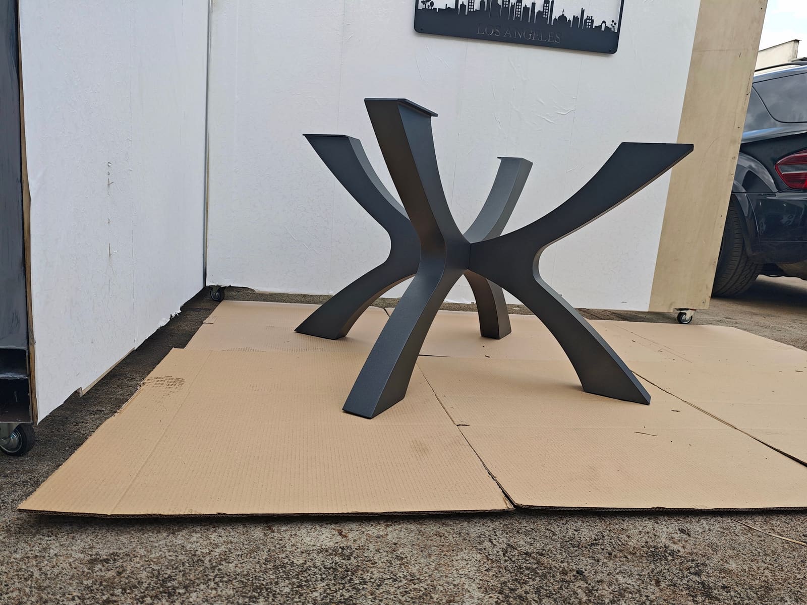 Bazë Tavoline Ngrënieje Spider (Set 2 Copë) – punim artizanal çeliku nga AR-TI Atelier – foto 3