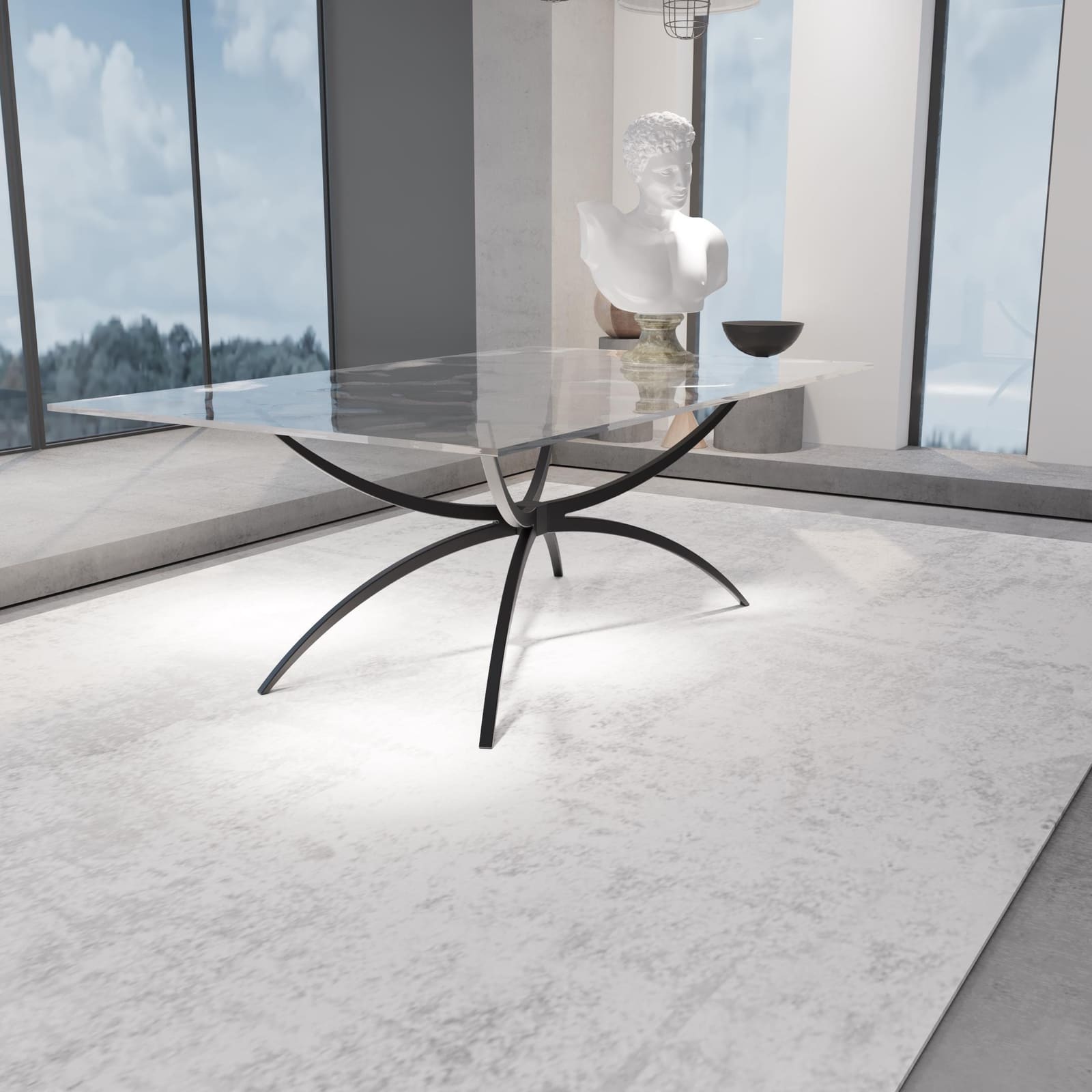 Bazë Tavoline Ngrënieje Spider – punim artizanal çeliku nga AR-TI Atelier – foto 4