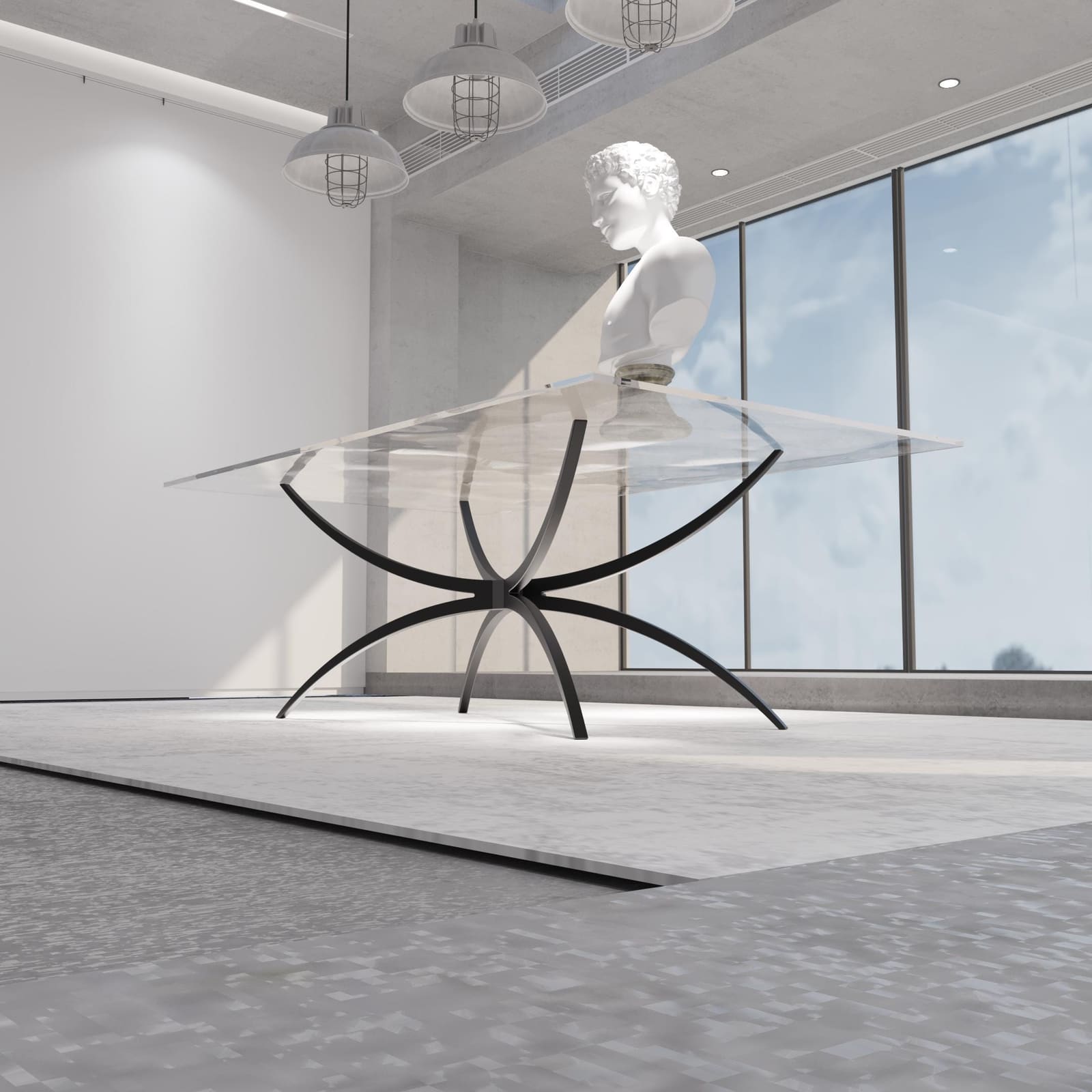 Bazë Tavoline Ngrënieje Spider – punim artizanal çeliku nga AR-TI Atelier – foto 5