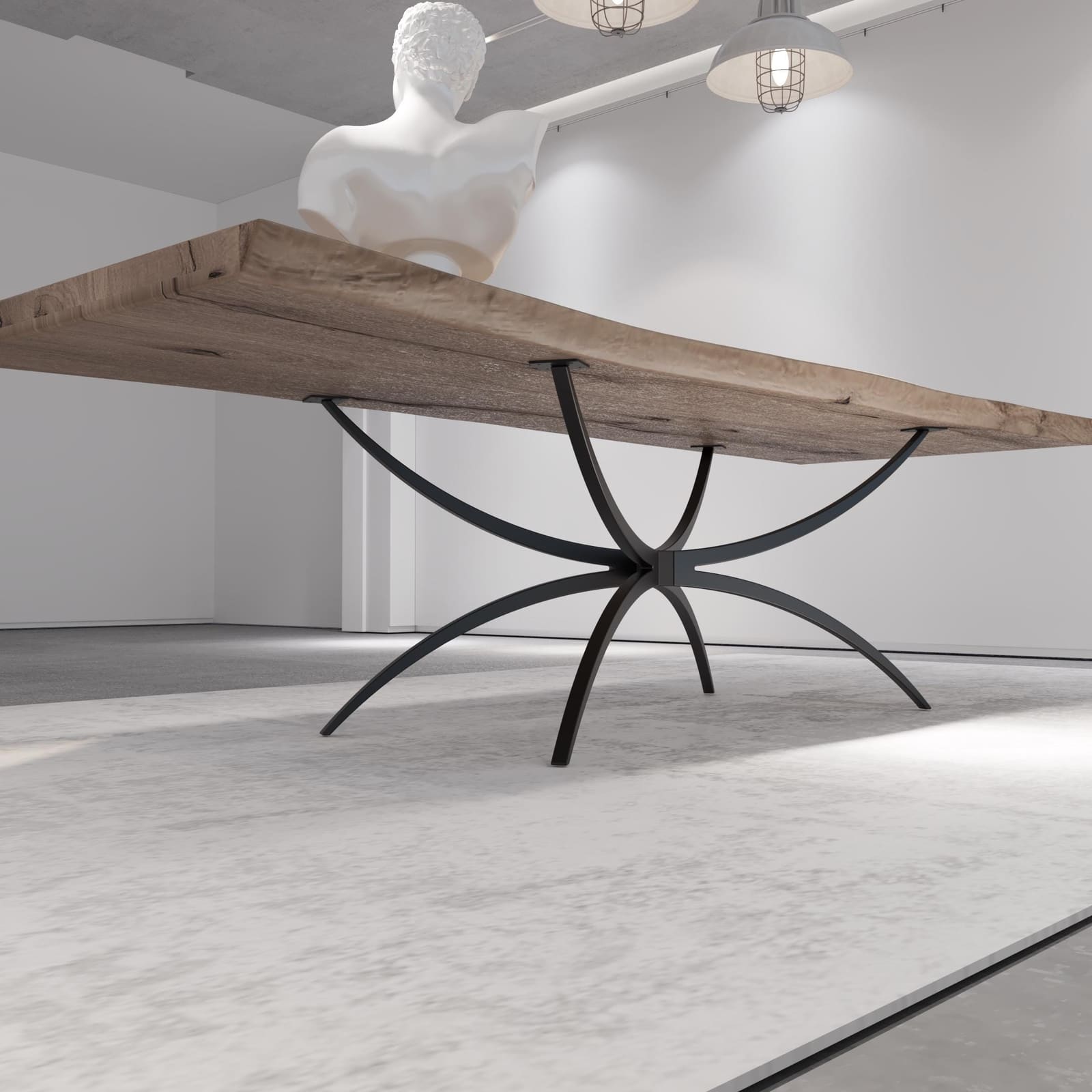 Bazë Tavoline Ngrënieje Spider – punim artizanal çeliku nga AR-TI Atelier – foto 12