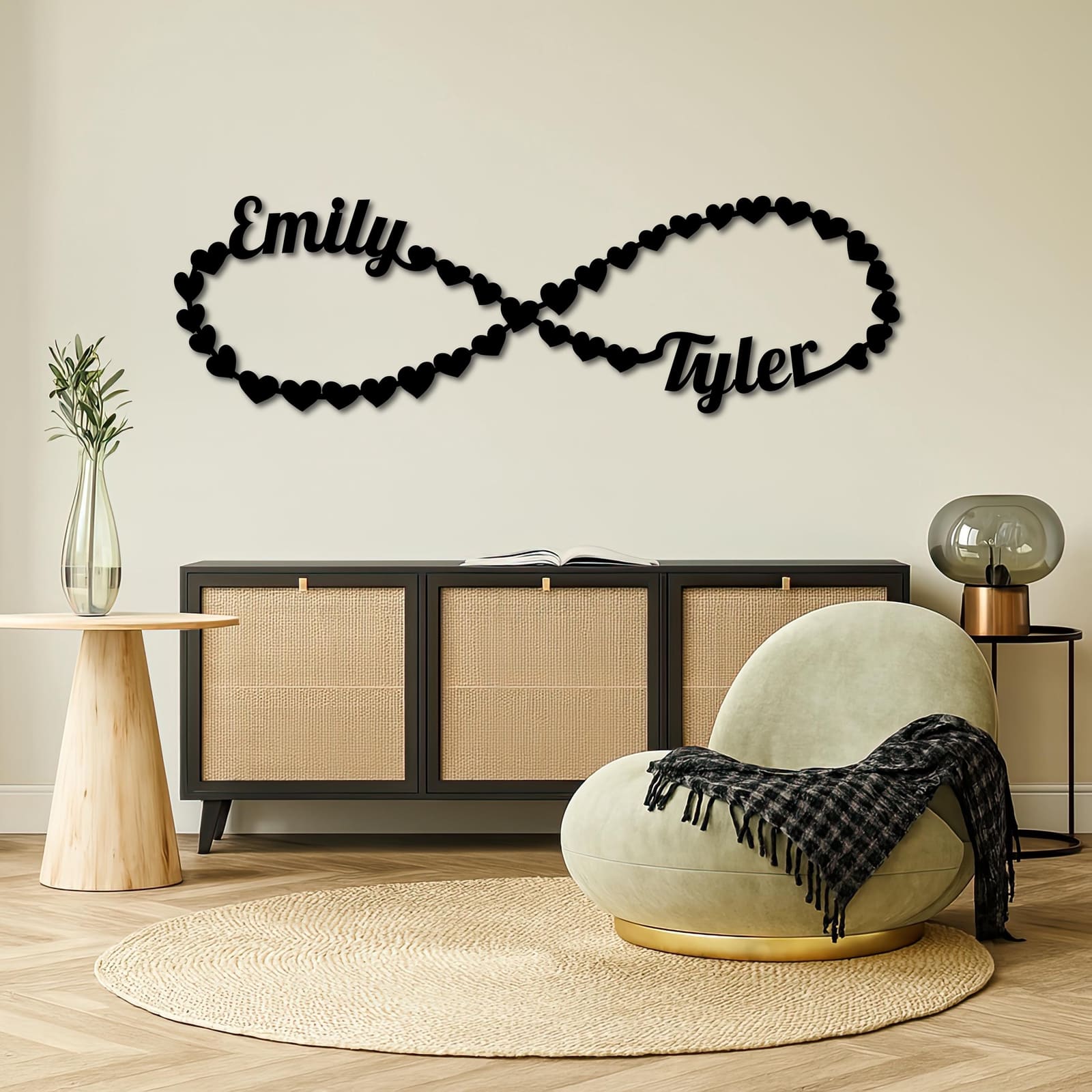 Emri Infinit – Tabelë e Personalizuar – punim artizanal çeliku nga AR-TI Atelier – foto 3