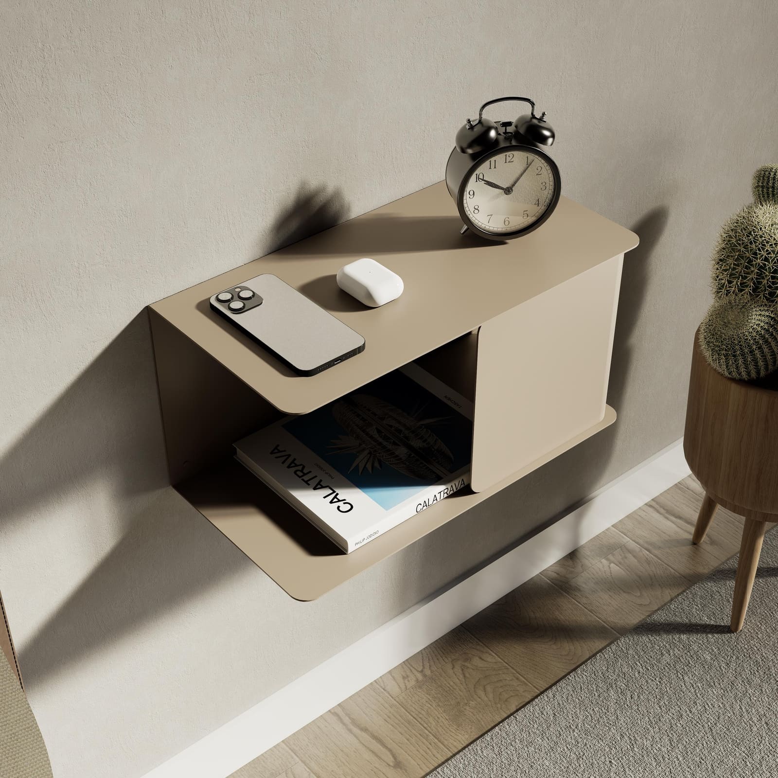 Komodinë Pezull Metalike Dy Nivele · Modeli 10 – punim artizanal çeliku nga AR-TI Atelier – foto 3