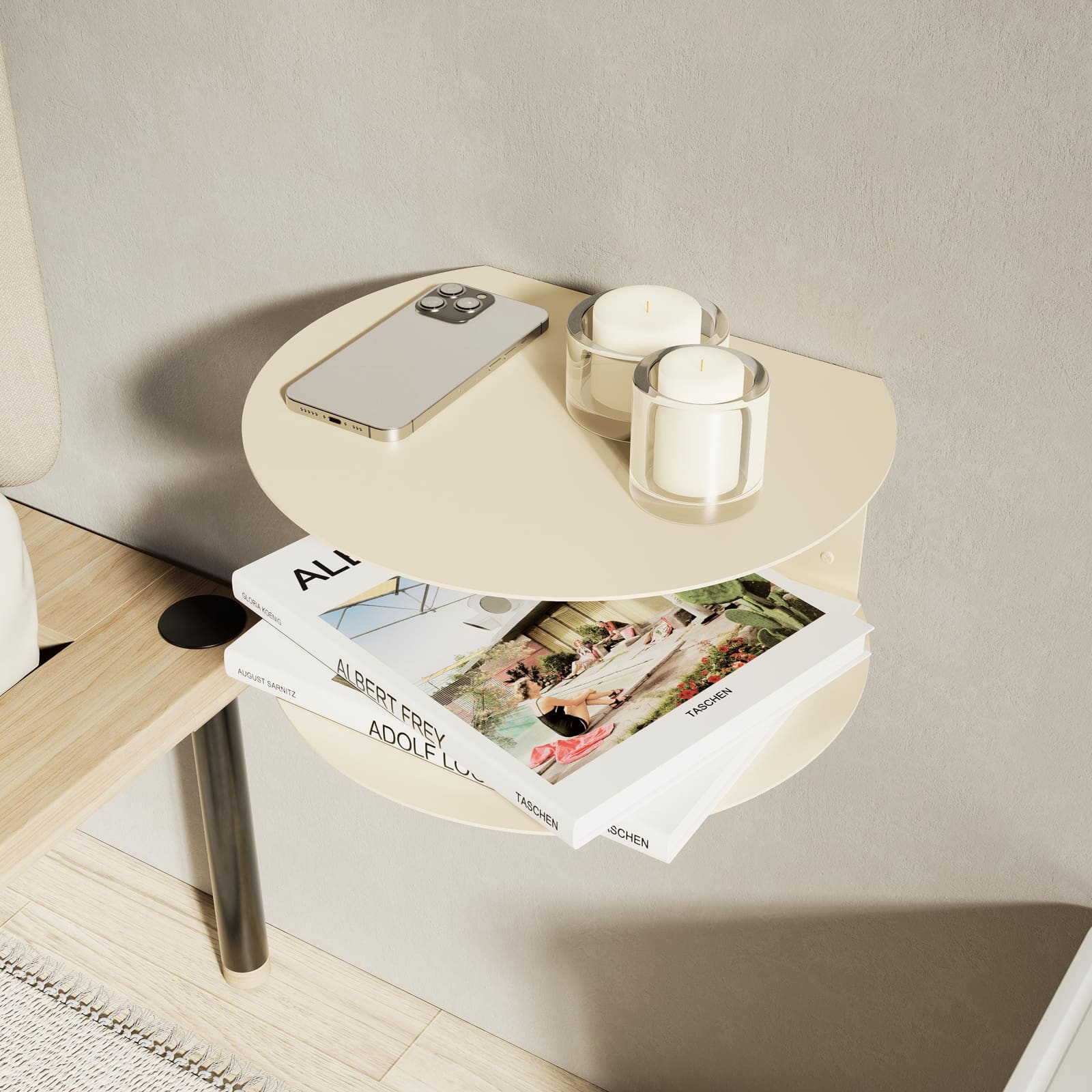 Komodinë Pezull Metalike Dy Nivele · Modeli 13 – punim artizanal çeliku nga AR-TI Atelier – foto 2
