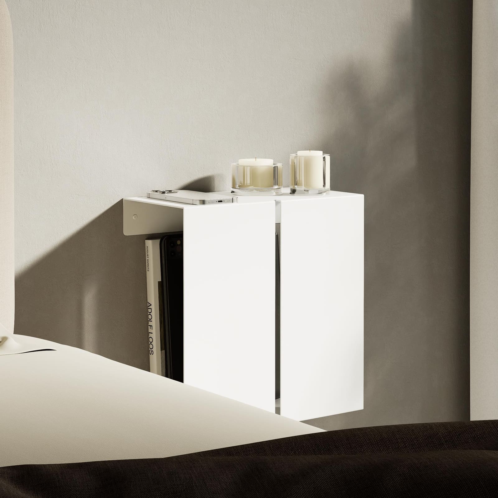 Komodinë Pezull Metalike Dy Nivele · Modeli 2 – punim artizanal çeliku nga AR-TI Atelier – foto 4